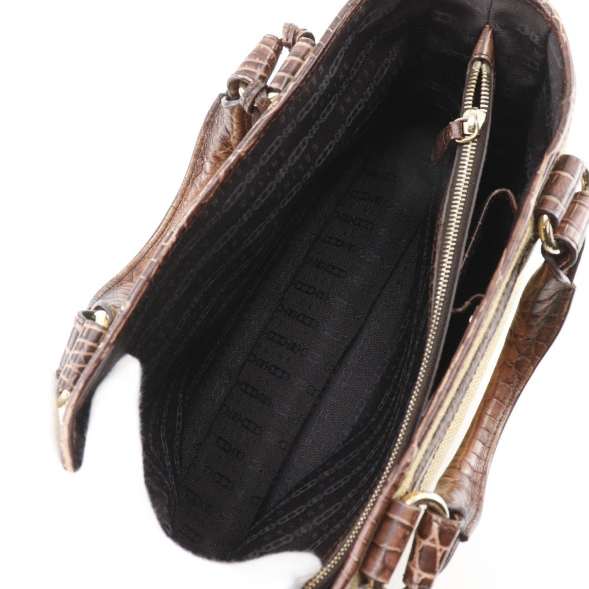 Celine Boogie Brown Straw Leather Handbag (Pre-Owned)