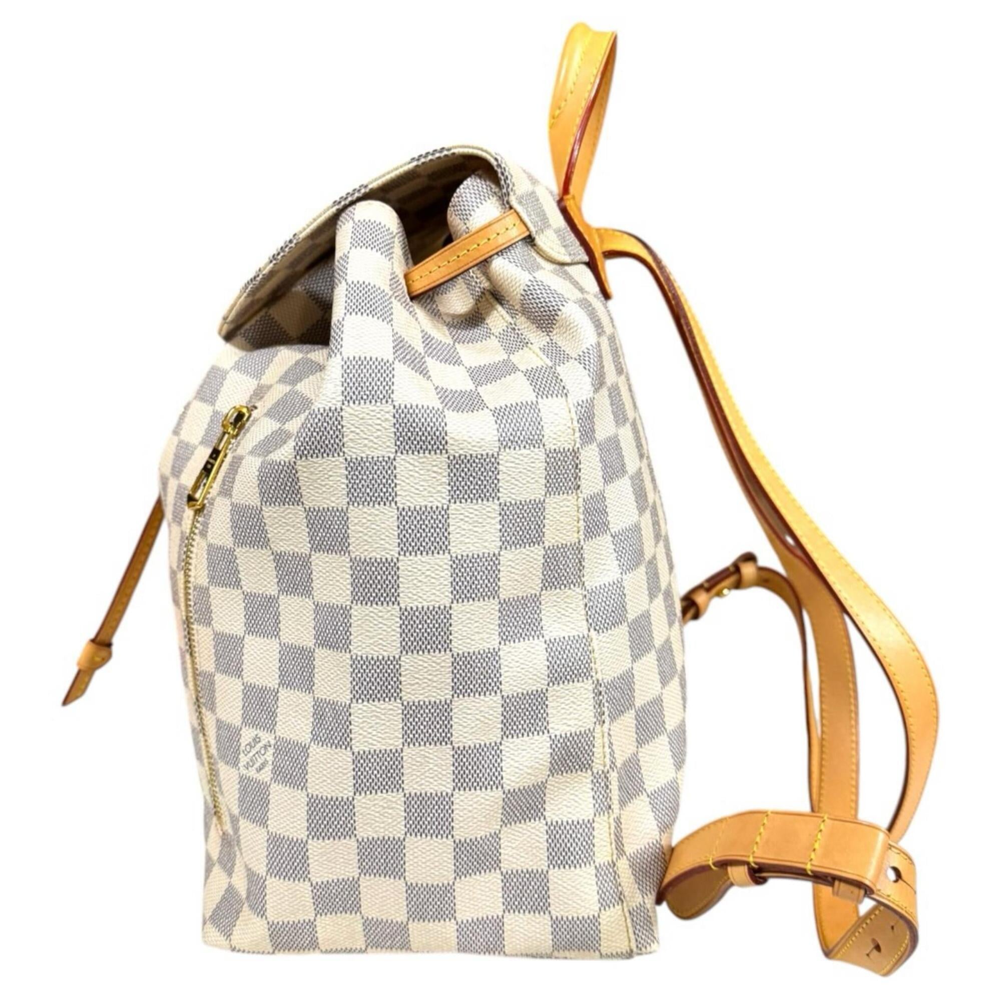 Louis Vuitton White Damier Azur Backpack (Pre-Owned)