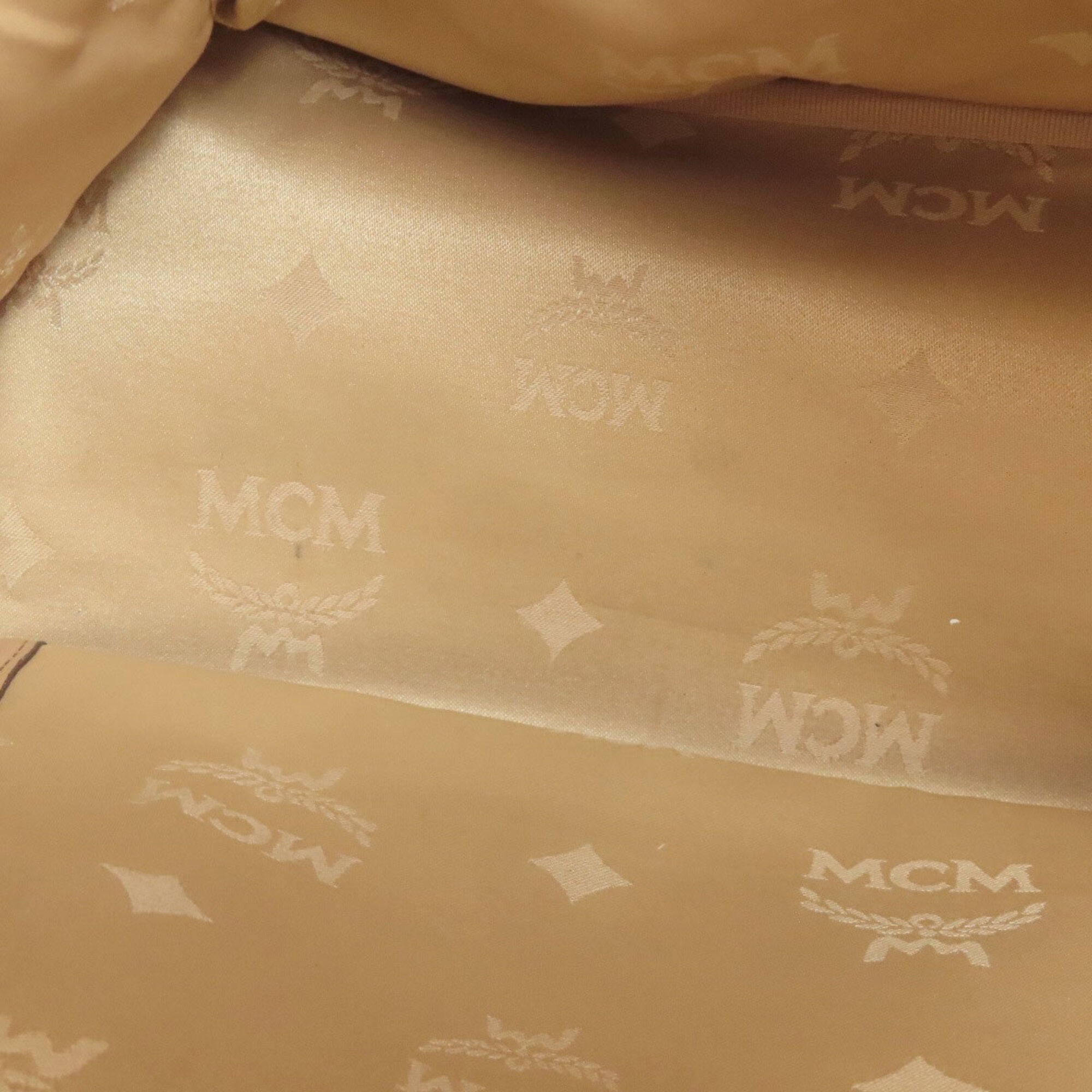 Mcm Beige Pvc Backpack (Pre-Owned)