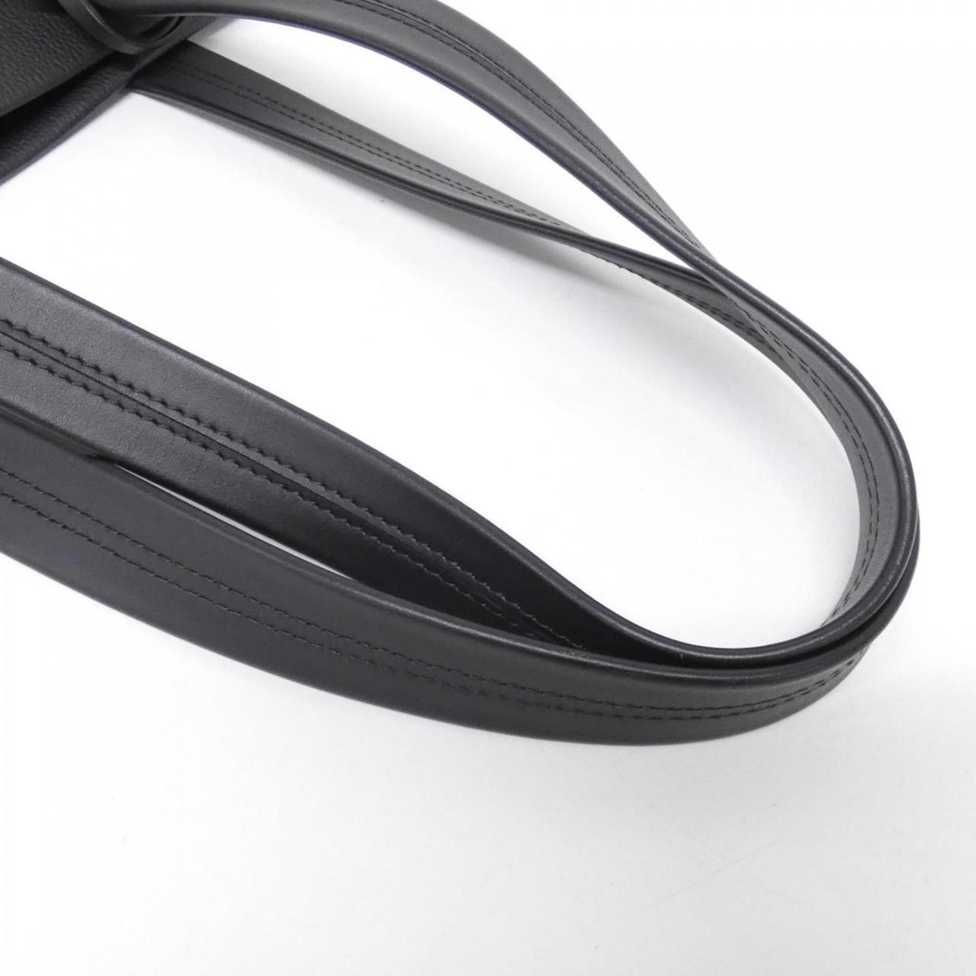 Louis Vuitton Black Leather Handbag (Pre-Owned)