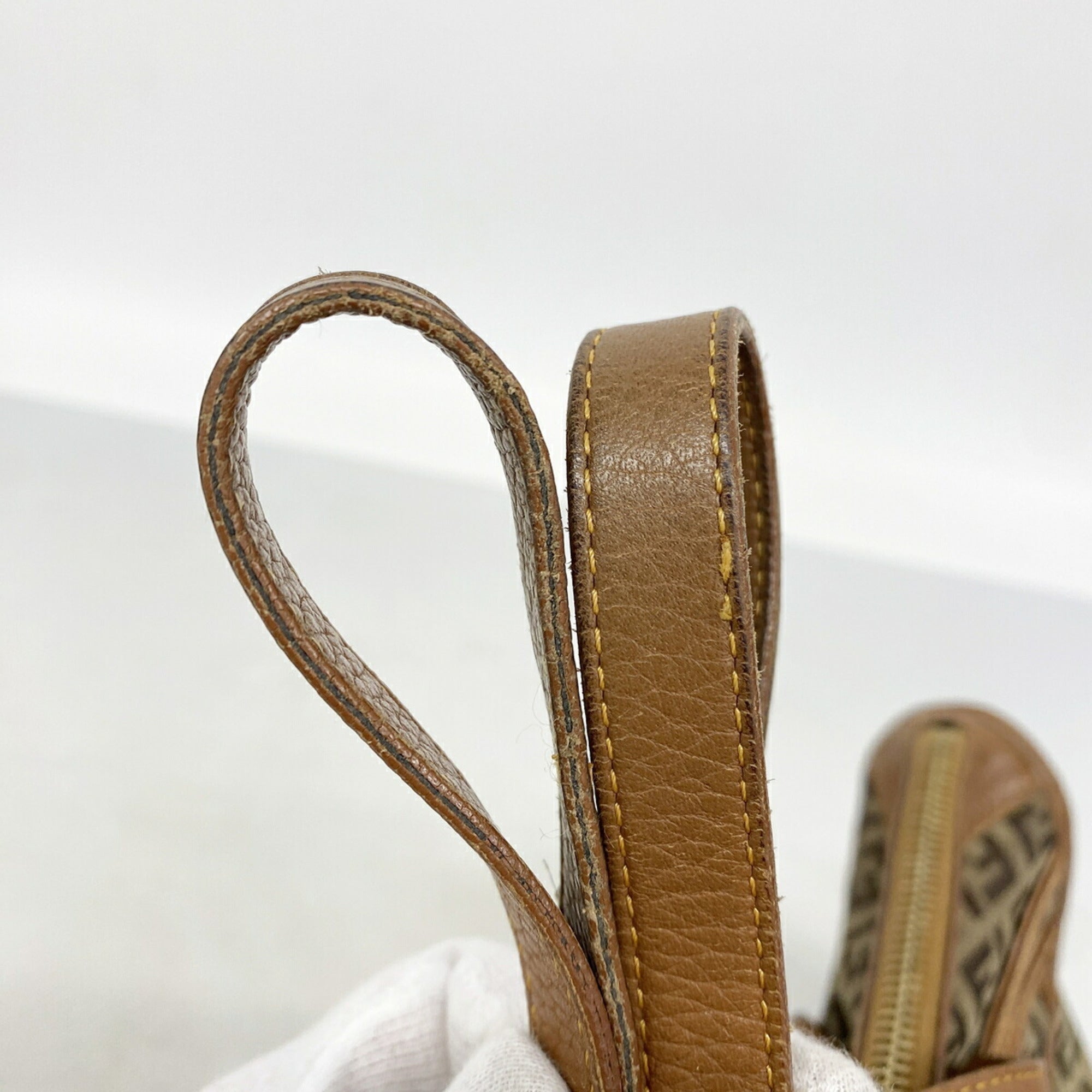 Fendi Brown Canvas Handbag (Pre-Owned)