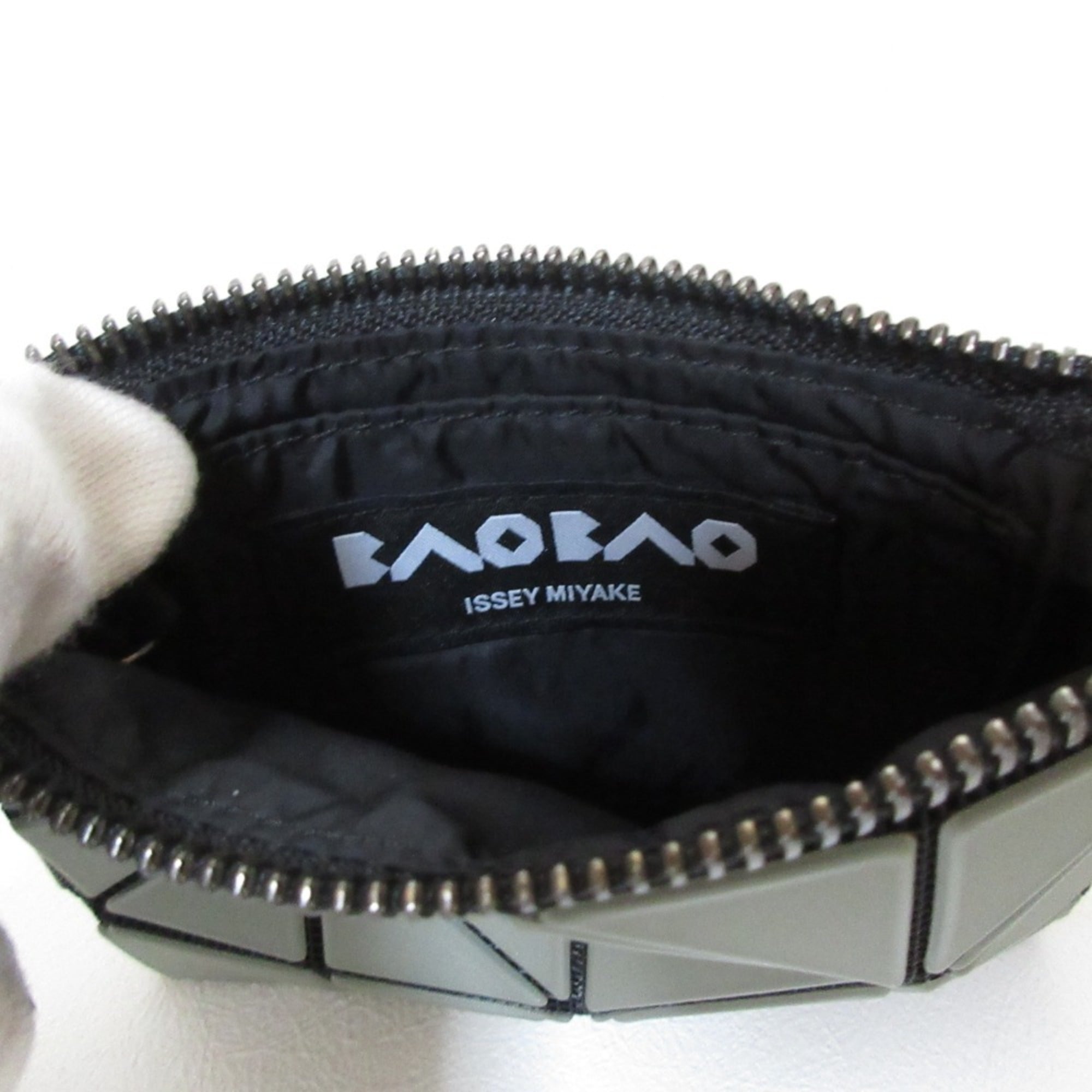 Issey Miyake Gray Coin Purse/Coin Case (Pre-Owned)