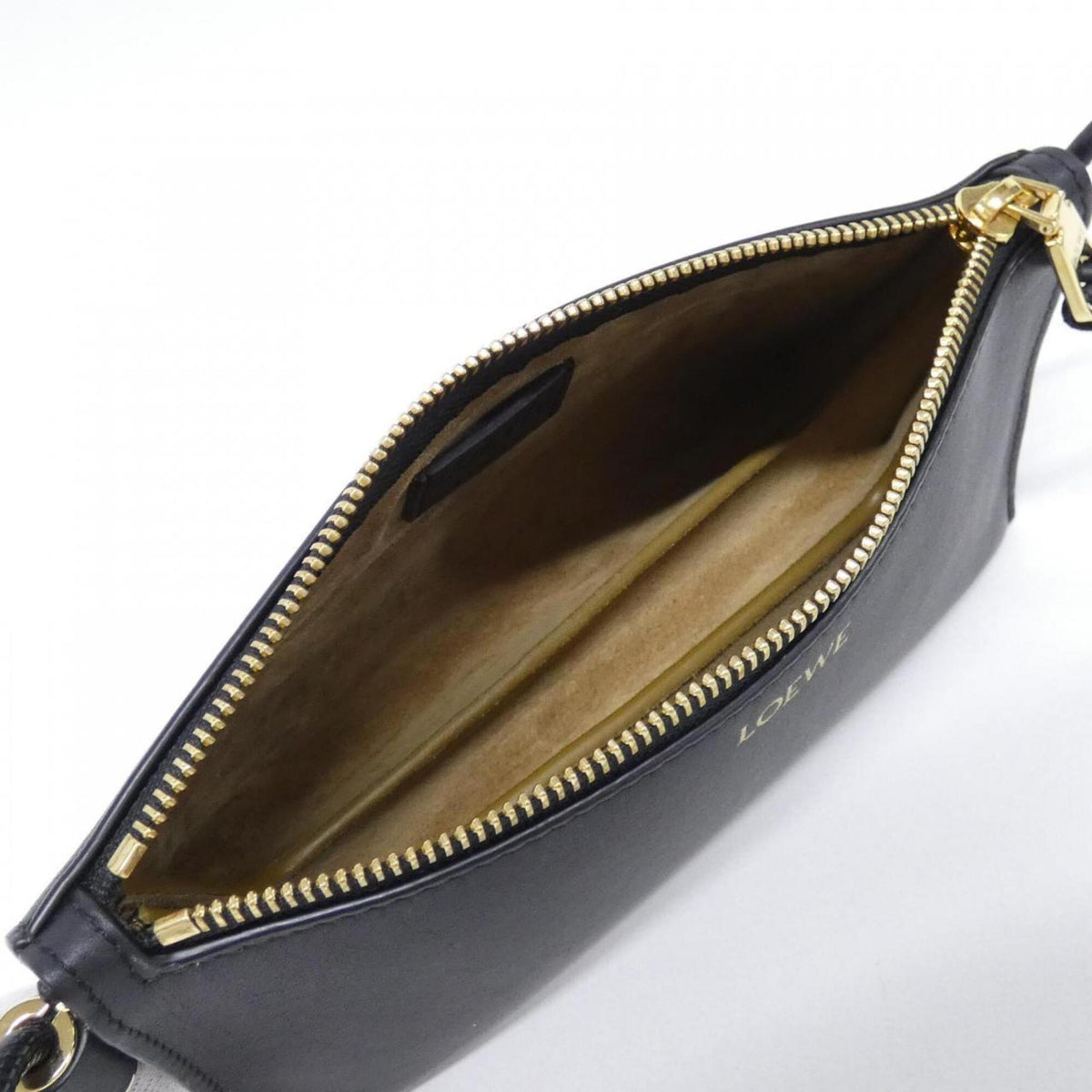 Loewe Black Leather Handbag Pouch Shoulder Bag (Pre-Owned)