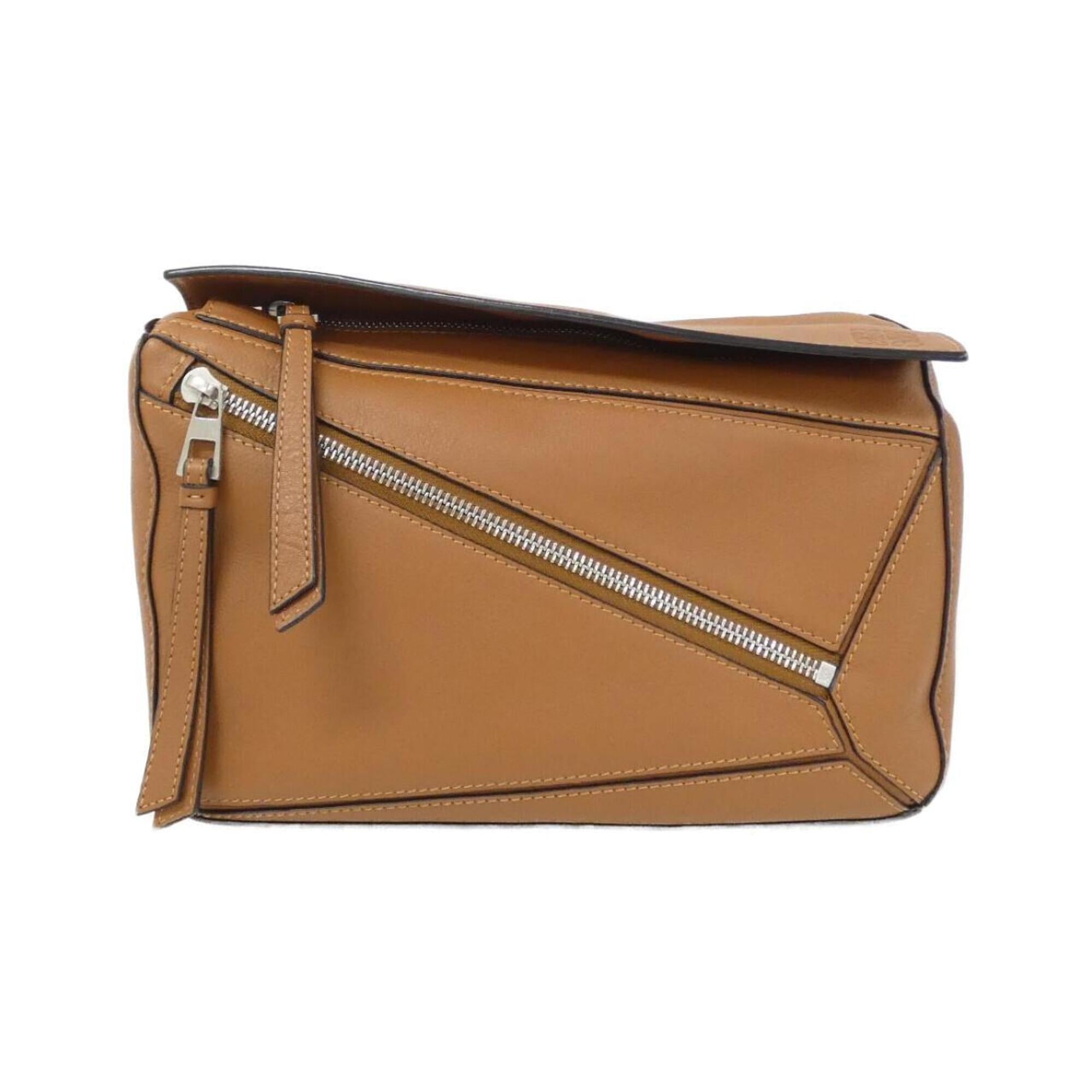 Loewe Puzzle Brown Leather Shoulder Bag (Pre-Owned)