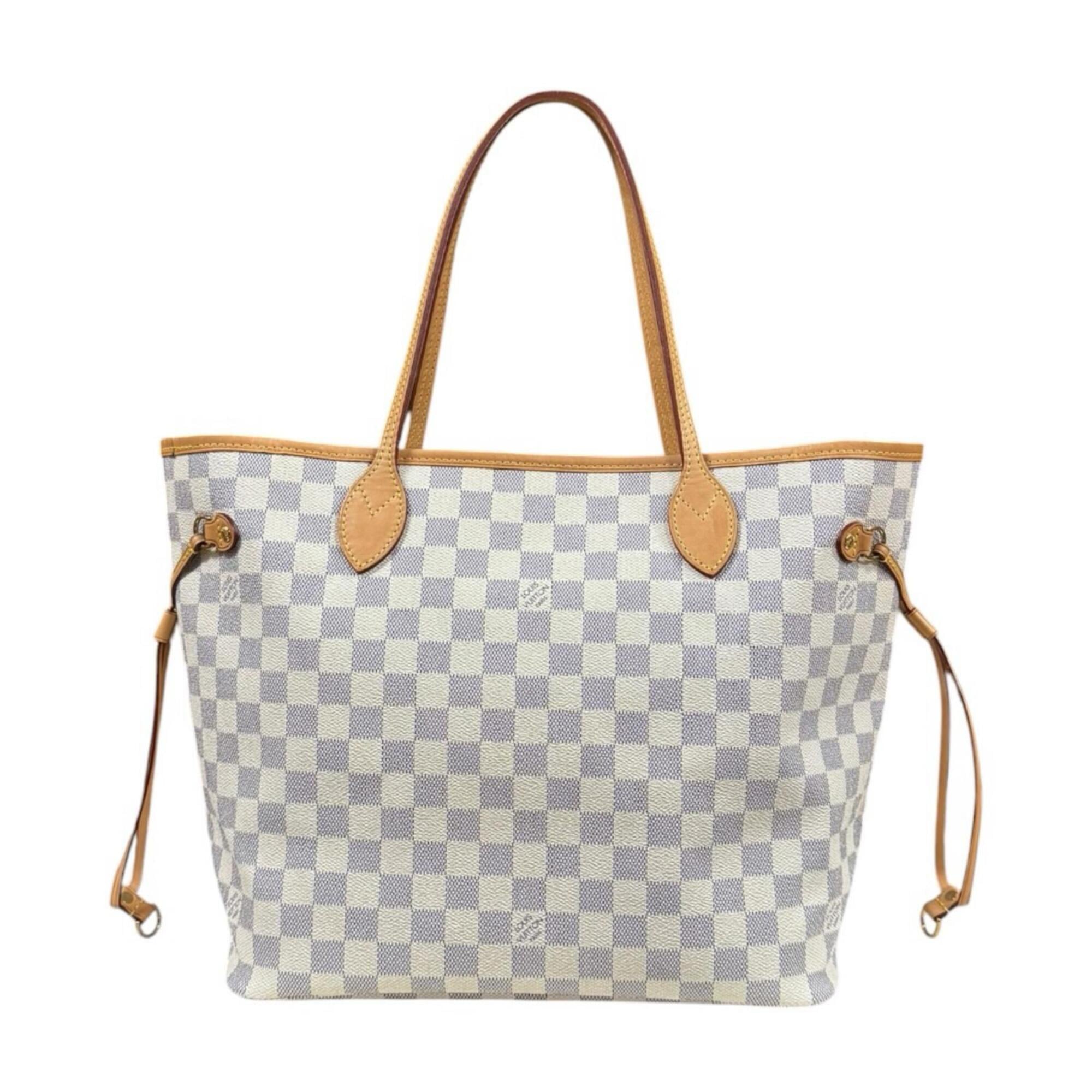 Louis Vuitton White Damier Azur Pouch Tote Bag (Pre-Owned)