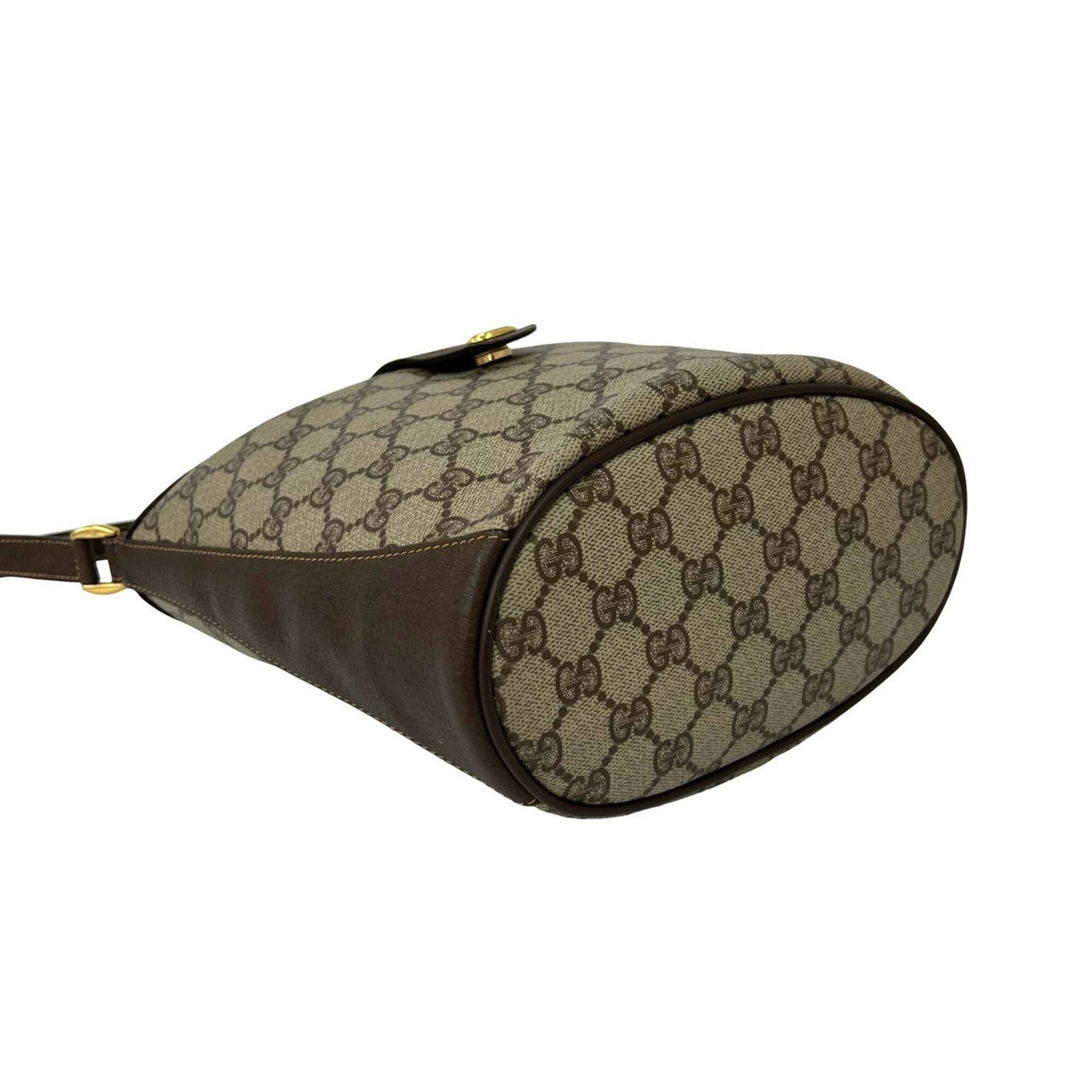 Gucci Brown Green Red Color Leather Pvc Pochette Shoulder Bag (Pre-Owned)