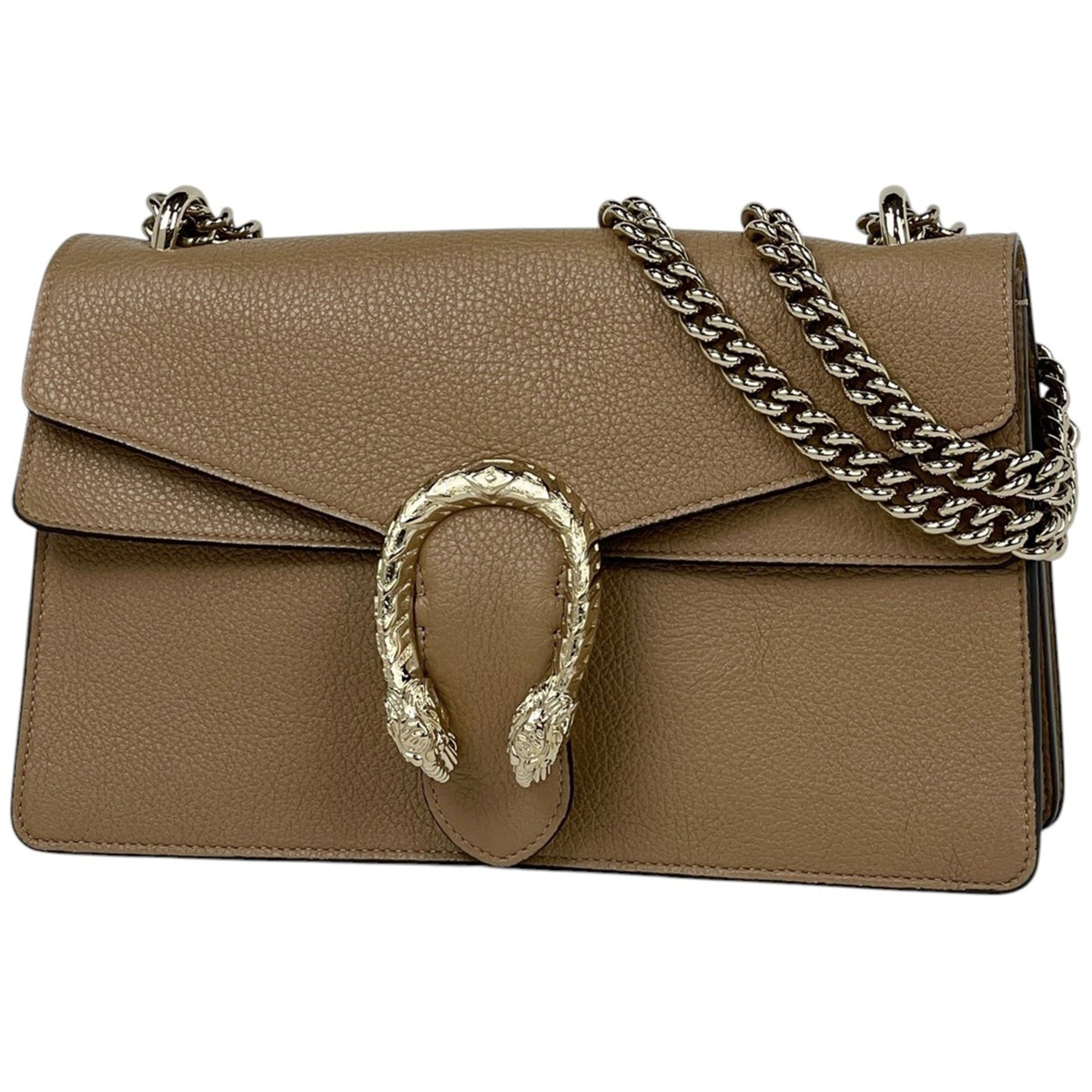Gucci Beige Leather Shoulder Bag (Pre-Owned)