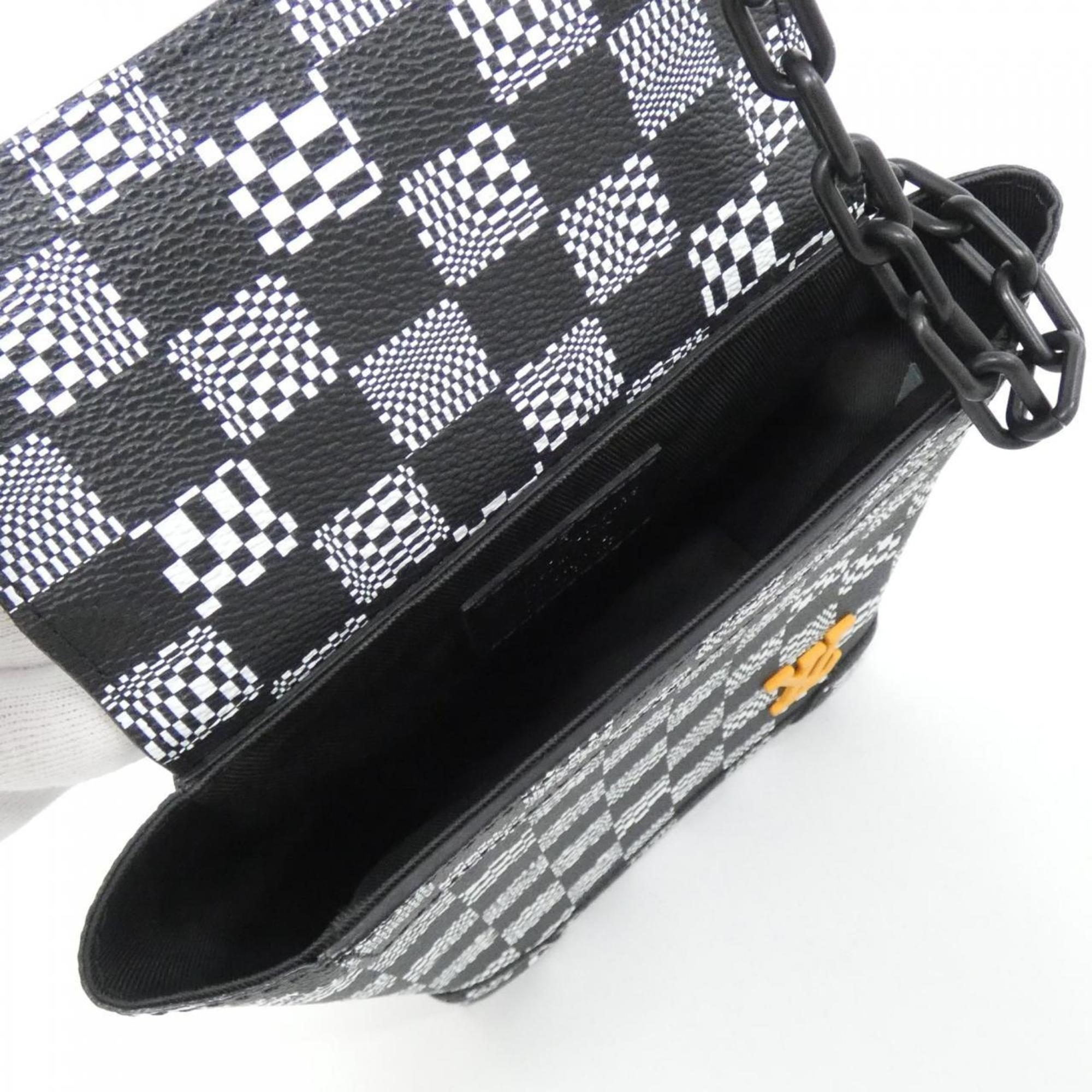 Louis Vuitton Damier Black Coated Canvas Shoulder Bag (Pre-Owned)