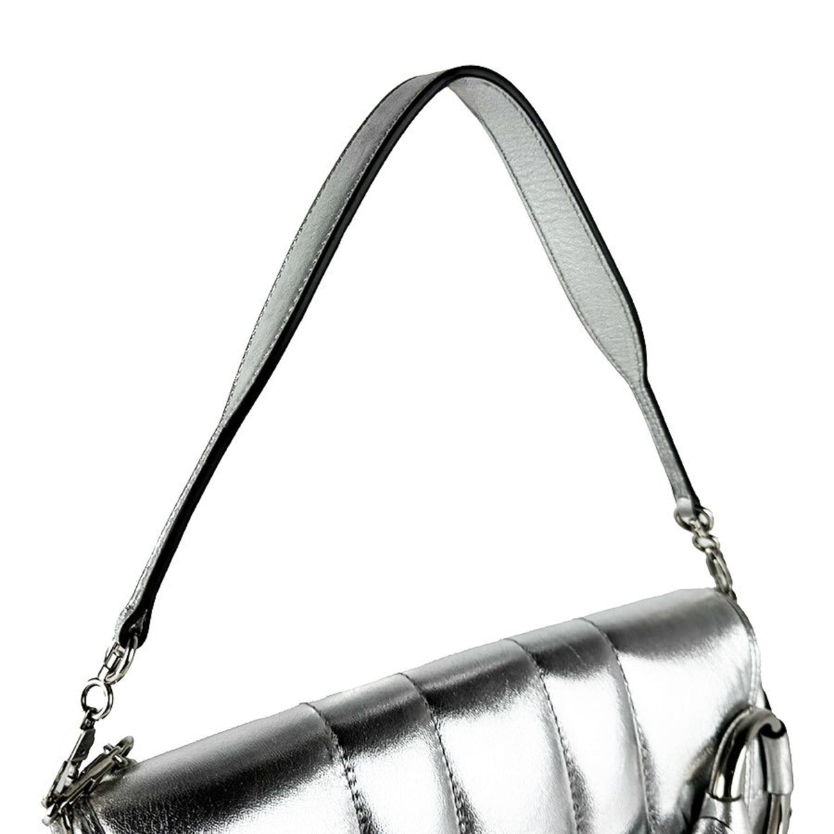 Gucci Silver Leather Shoulder Bag (Pre-Owned)