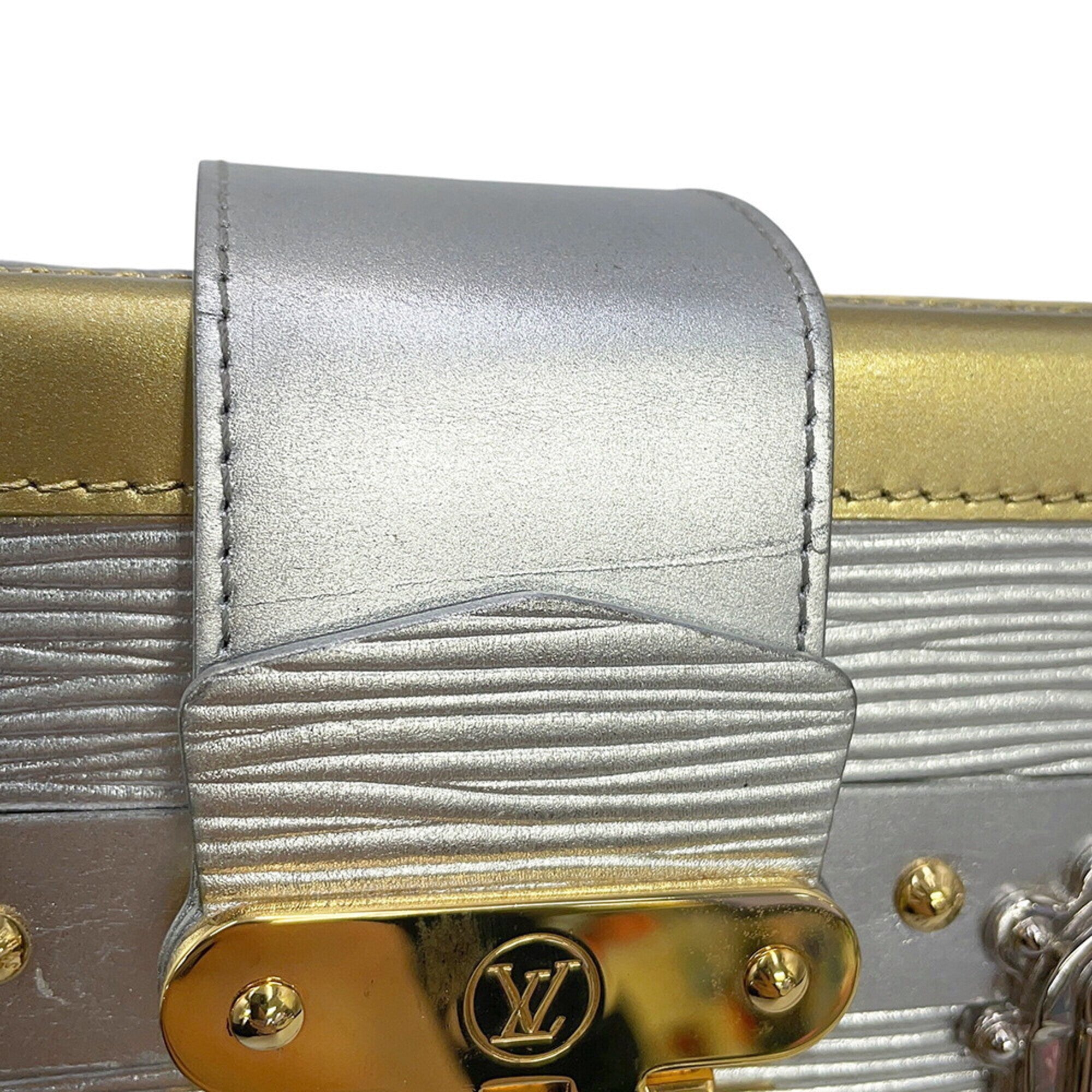 Louis Vuitton Epi Electric Gold Silver Clutch Bag Handbag Shoulder Bag (Pre-Owned)