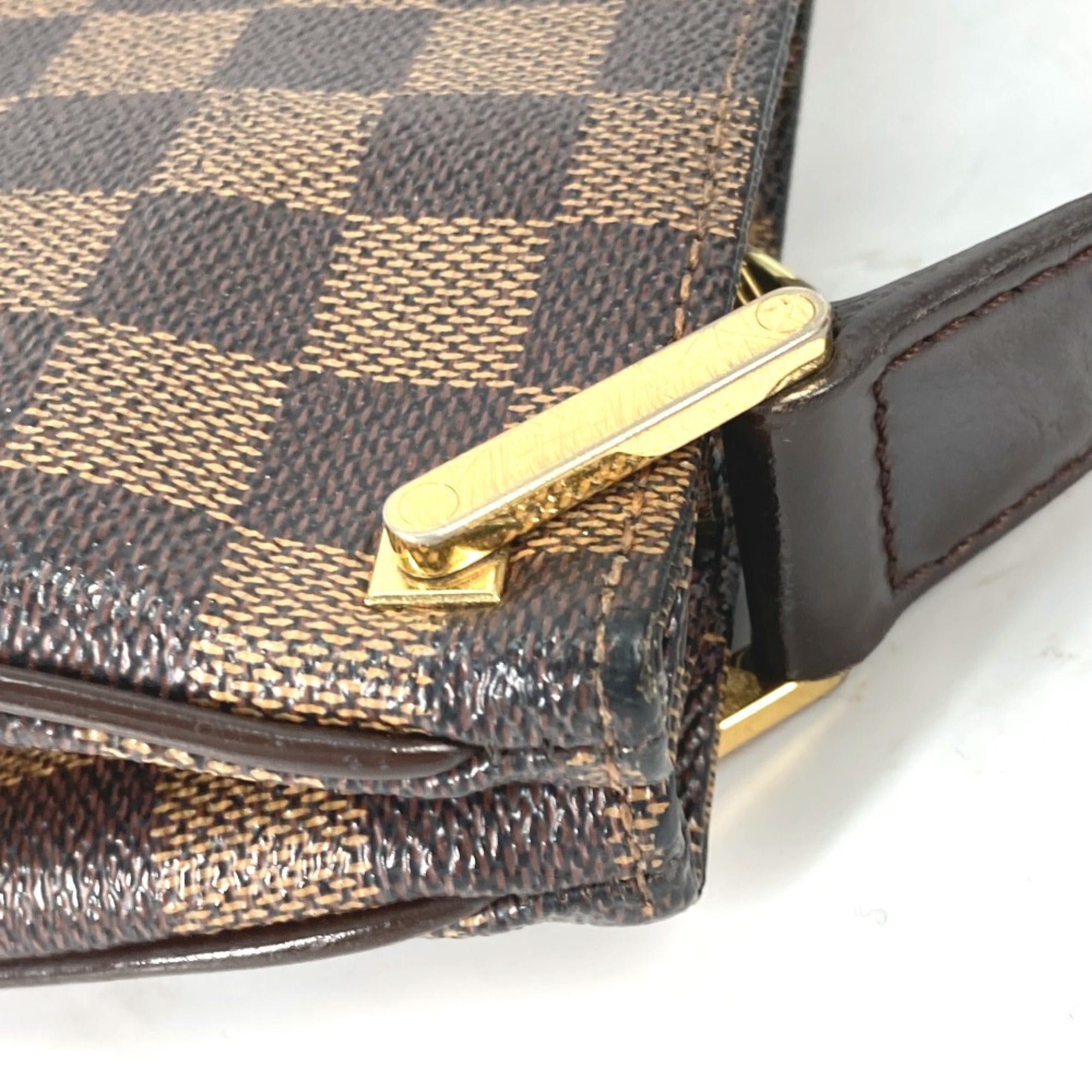 Louis Vuitton Damier Brown Damier Canvas Ebene Damier Canvas Shoulder Bag (Pre-Owned)