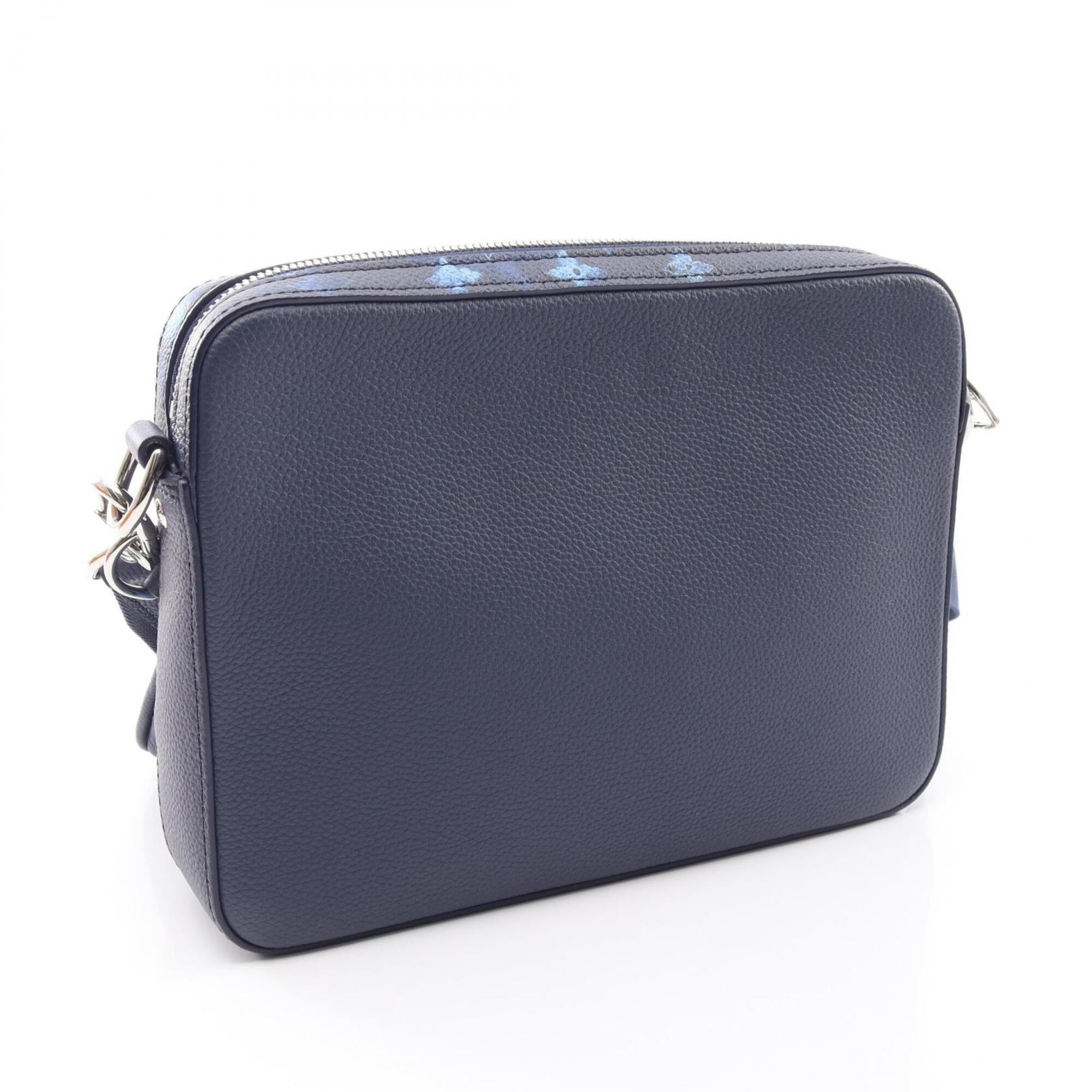 Louis Vuitton Blue Navy Monogram Leather Handbag Pouch Shoulder Bag (Pre-Owned)