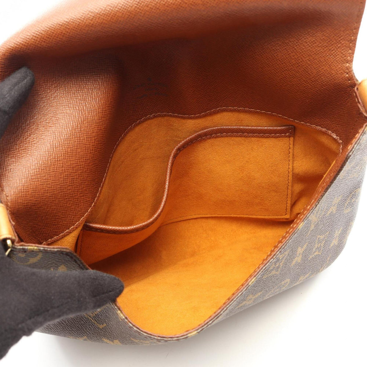 Louis Vuitton Brown Coated Canvas Leather Handbag Shoulder Bag (Pre-Owned)
