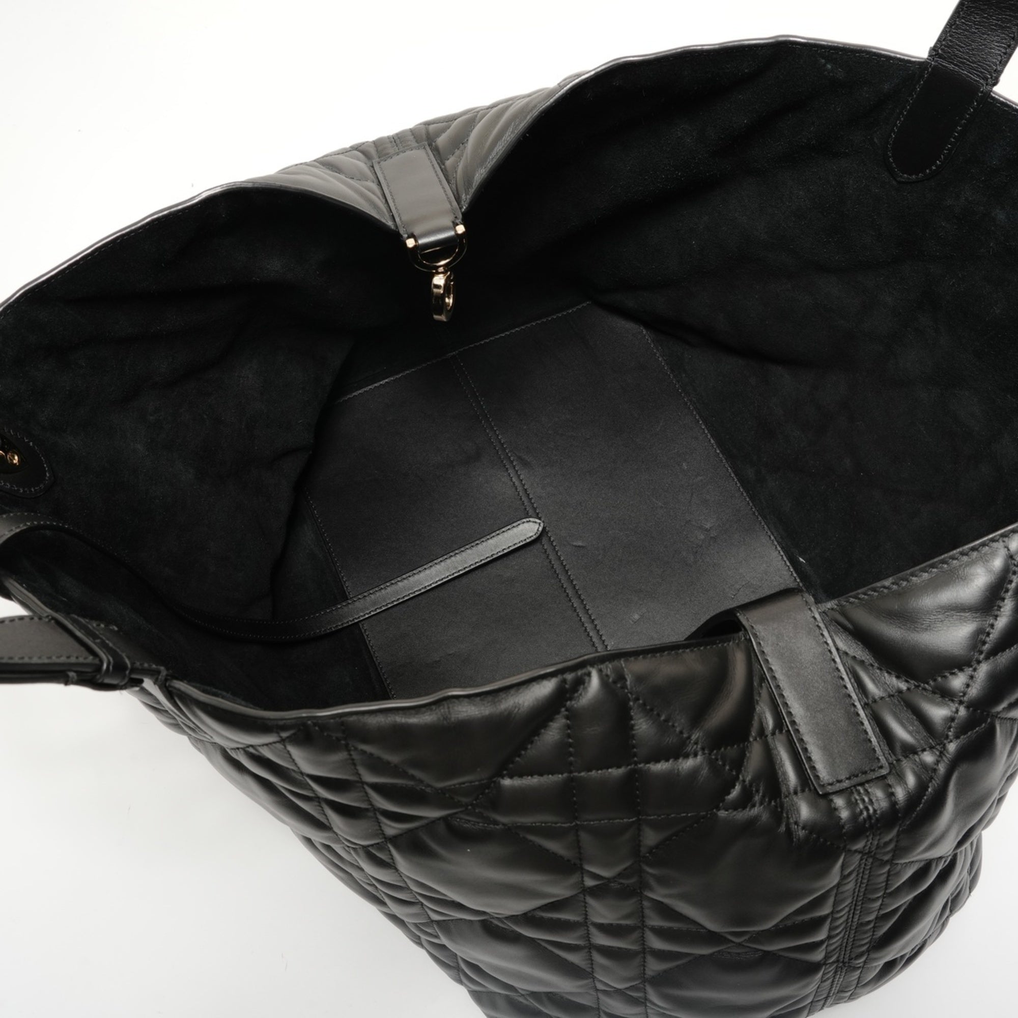 Christian Dior Black Leather Tote Bag (Pre-Owned)