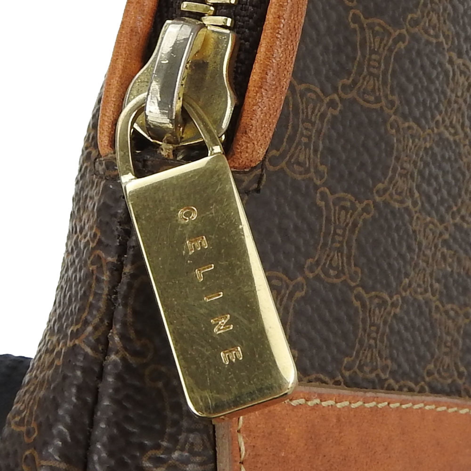 Celine Macadam Brown Pvc Leather Pouch (Pre-Owned)