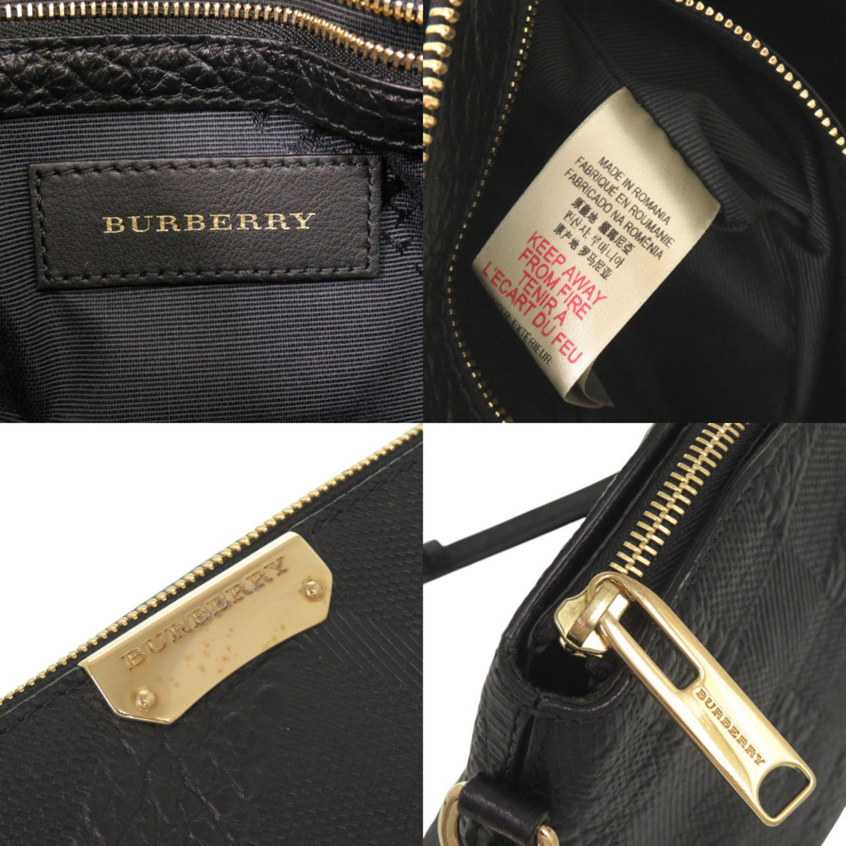 Burberry Black Leather Shoulder Bag (Pre-Owned)