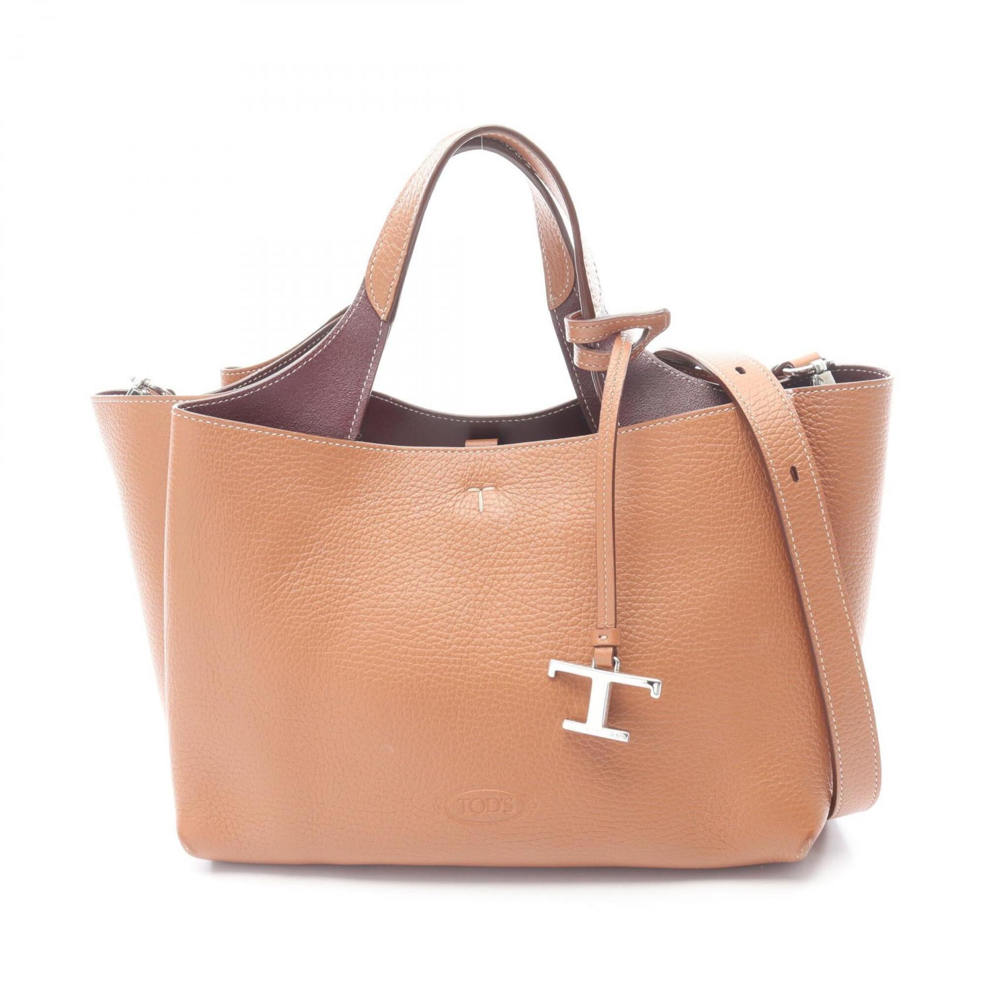 Tod's Brown Leather Handbag (Pre-Owned)