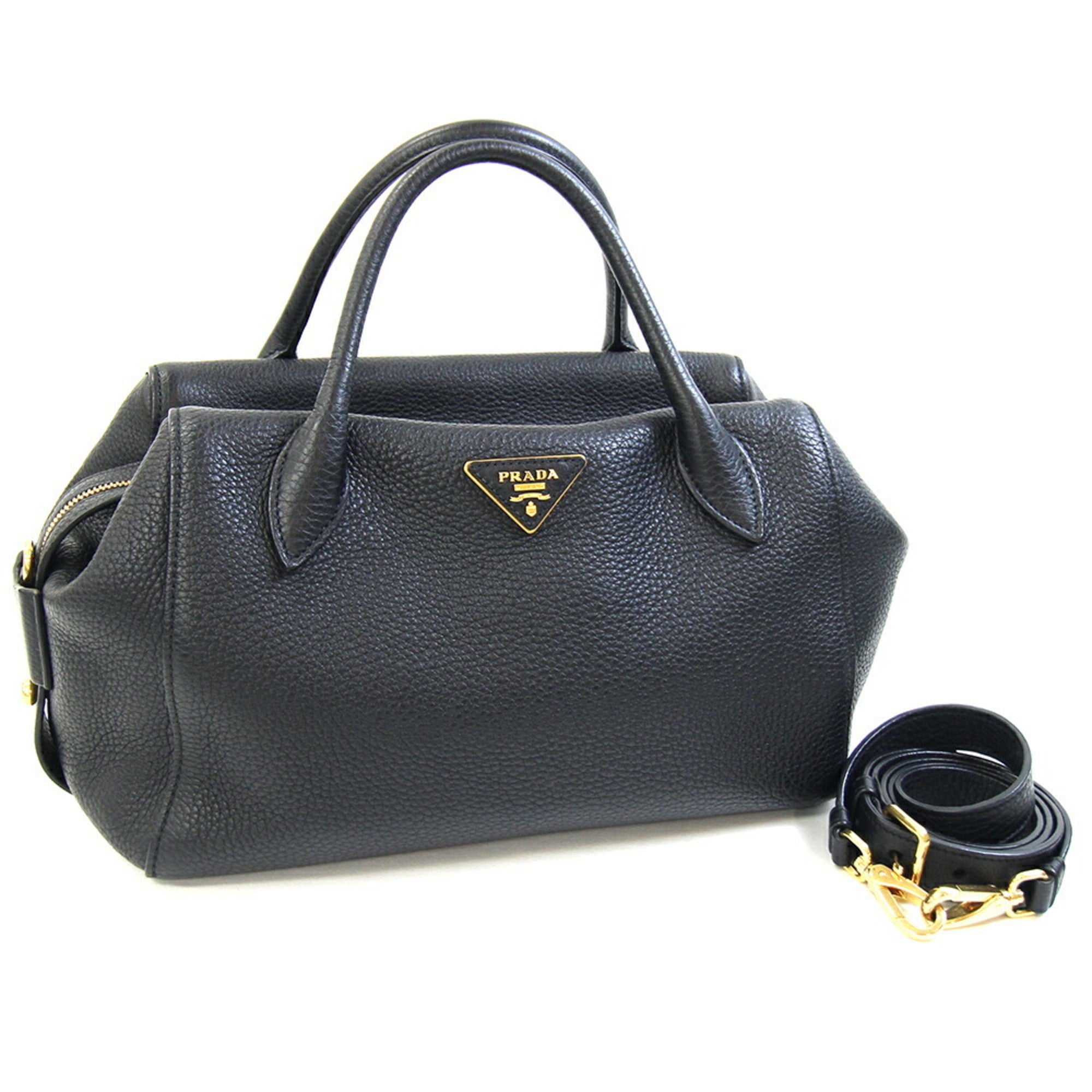 Prada Black Leather Handbag (Pre-Owned)
