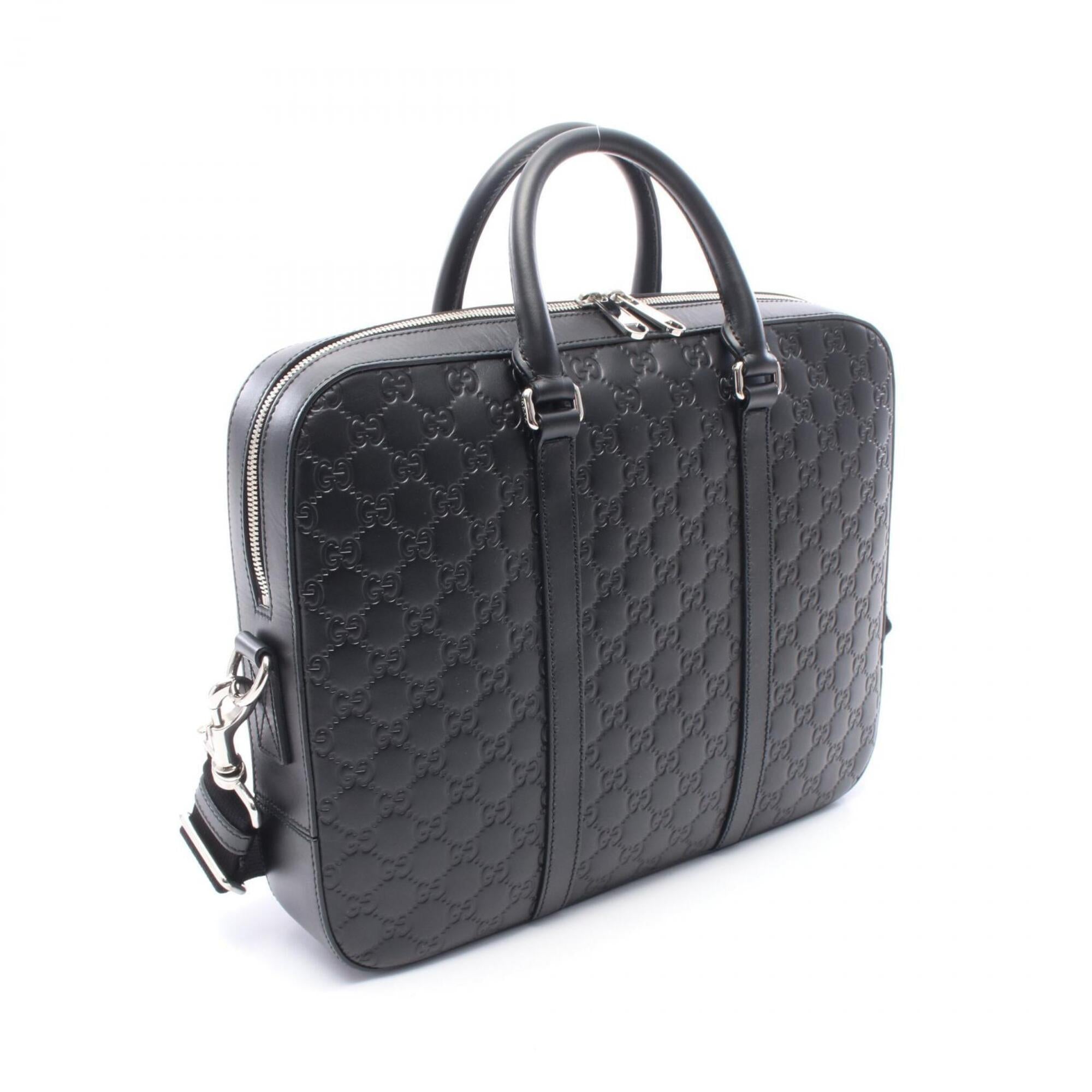 Gucci Black Leather Briefcase (Pre-Owned)
