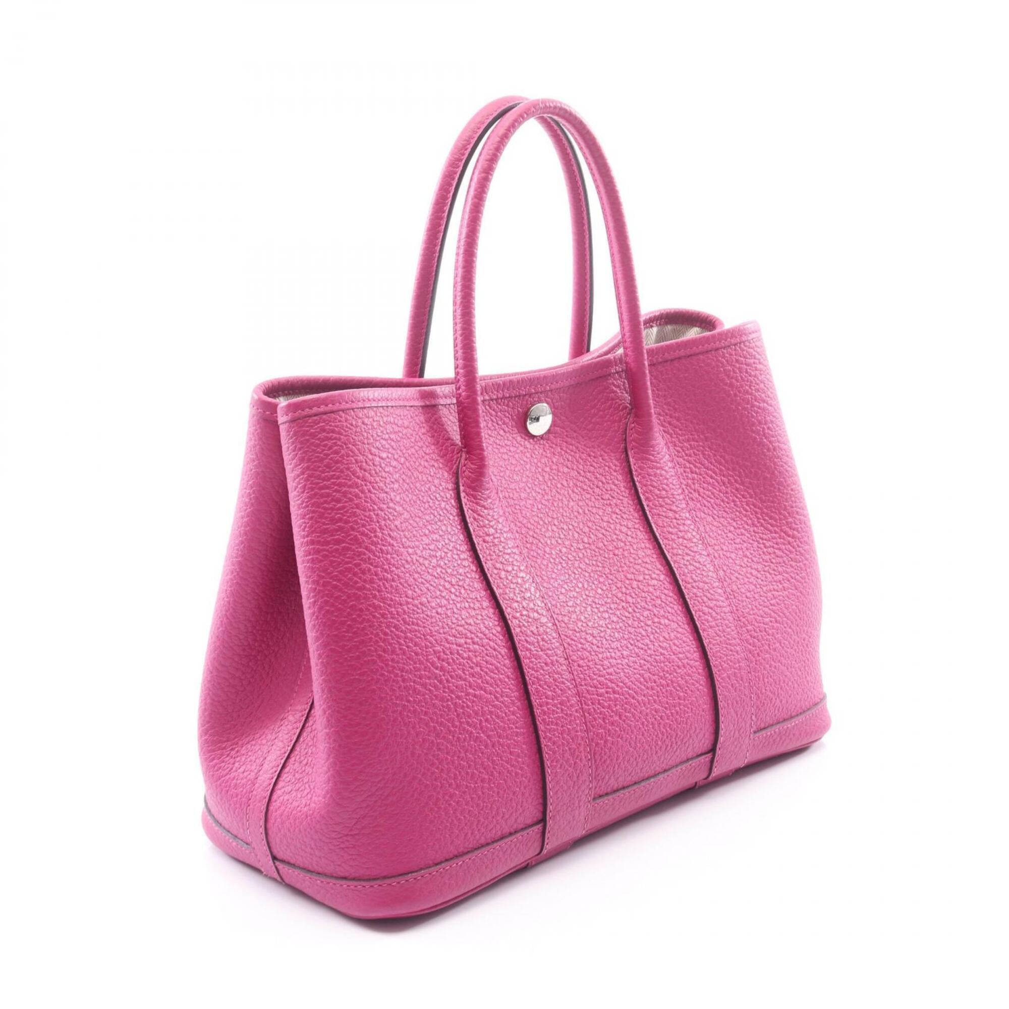 Hermes Pink Rose Purple Country Leather Handbag Tote Bag (Pre-Owned)