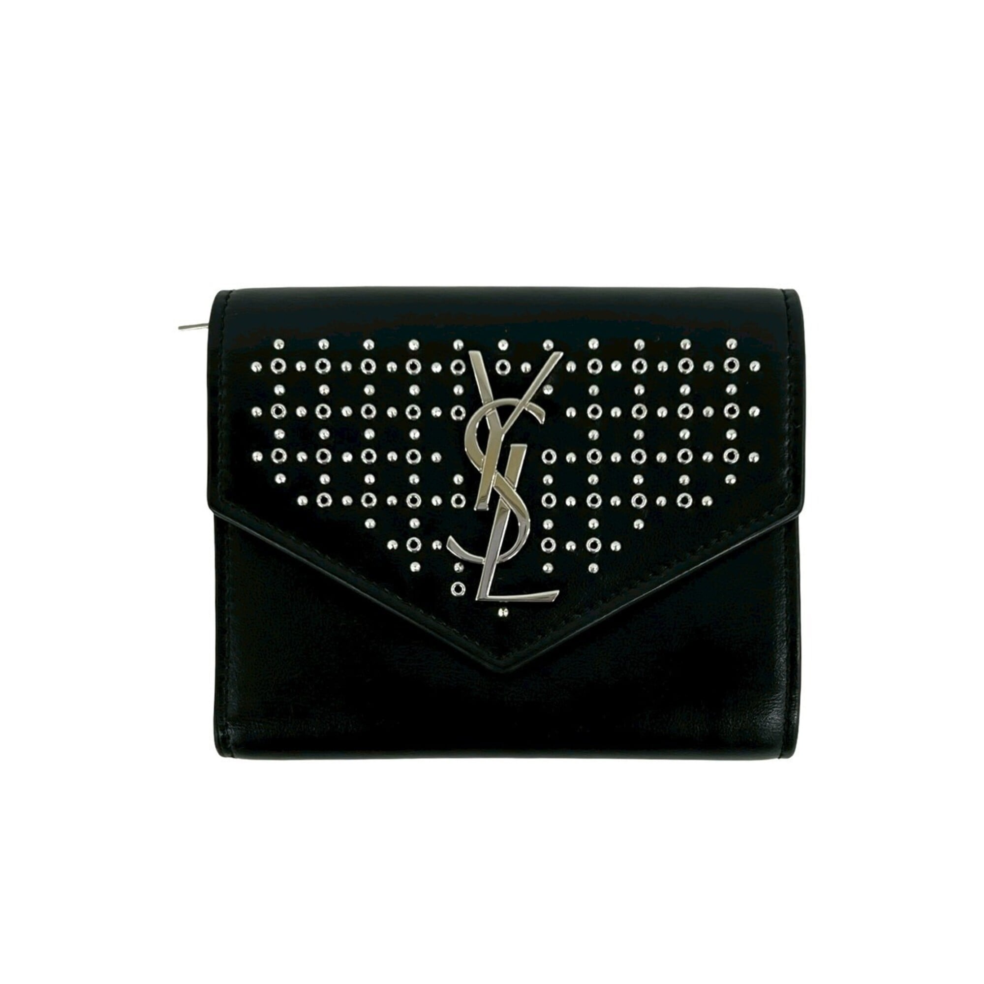 Yves Saint Laurent Black Leather Wallet (Bi-Fold) (Pre-Owned)