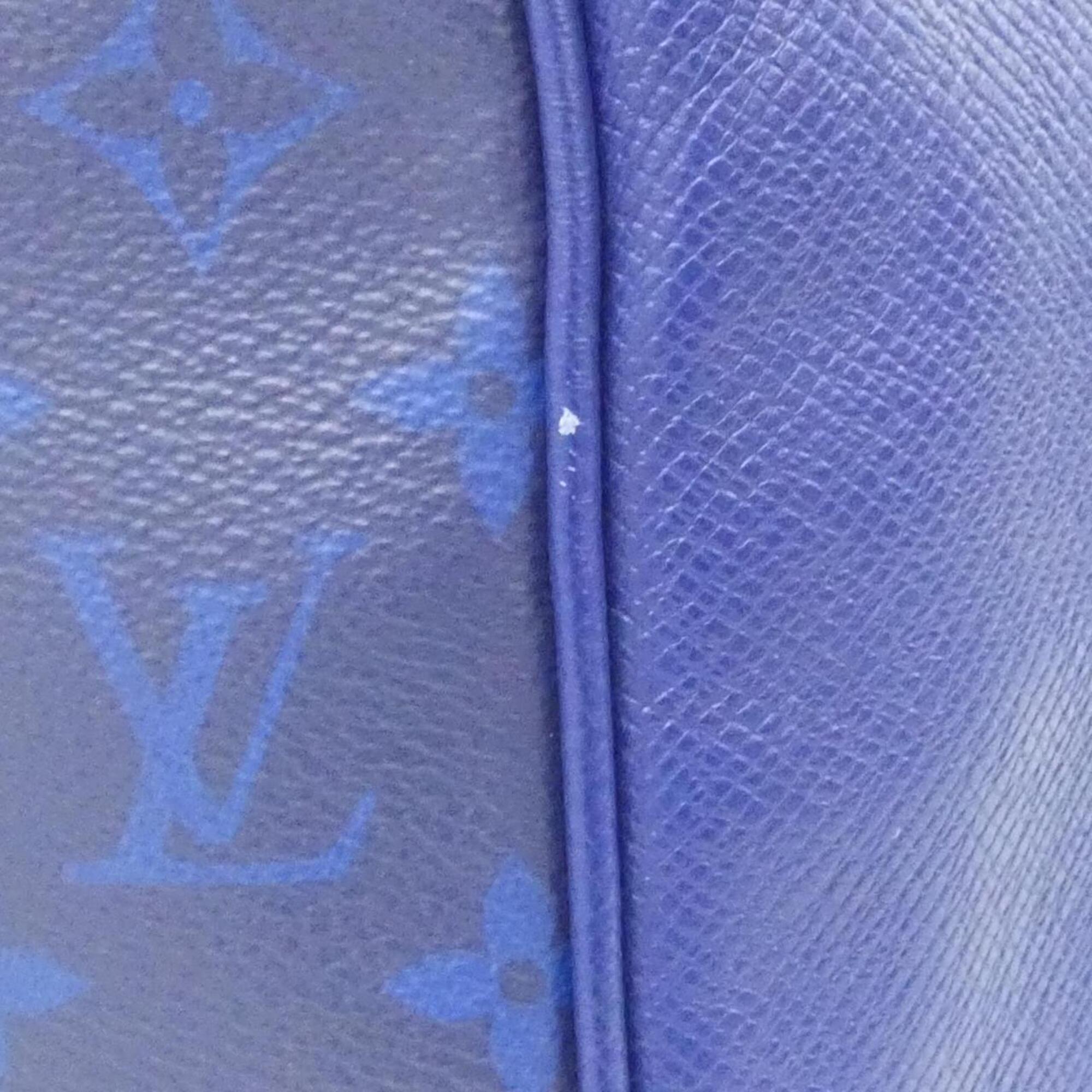 Louis Vuitton Cobalt Coated Canvas Leather Boston Bag (Pre-Owned)