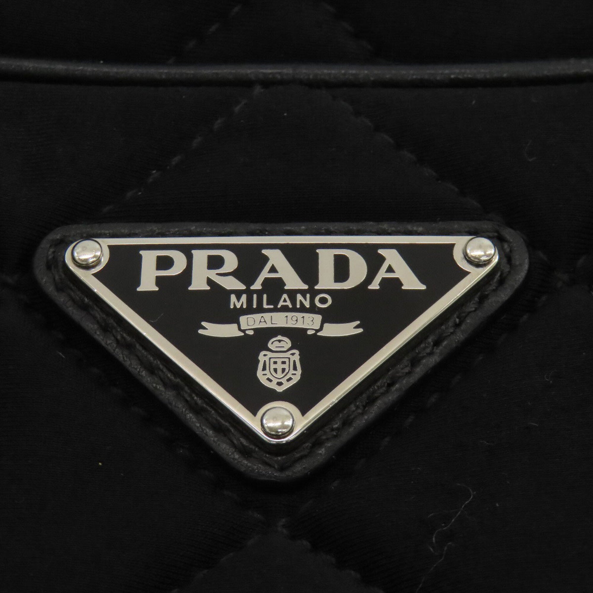 Prada Black Cotton Canvas Handbag (Pre-Owned)