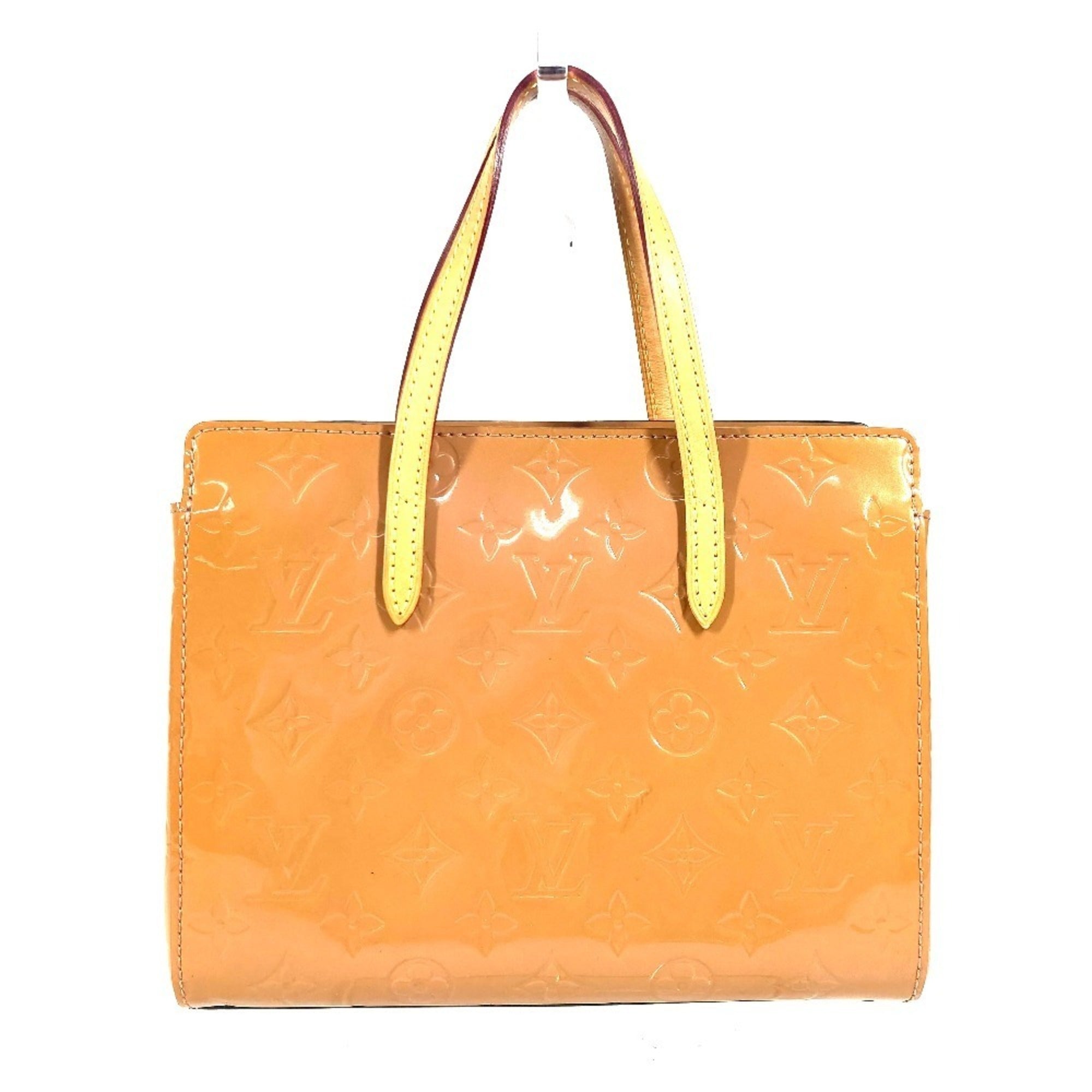 Louis Vuitton Monogram Vernis Beige Rose Velours Monogram Vernis Handbag Tote Bag (Pre-Owned)