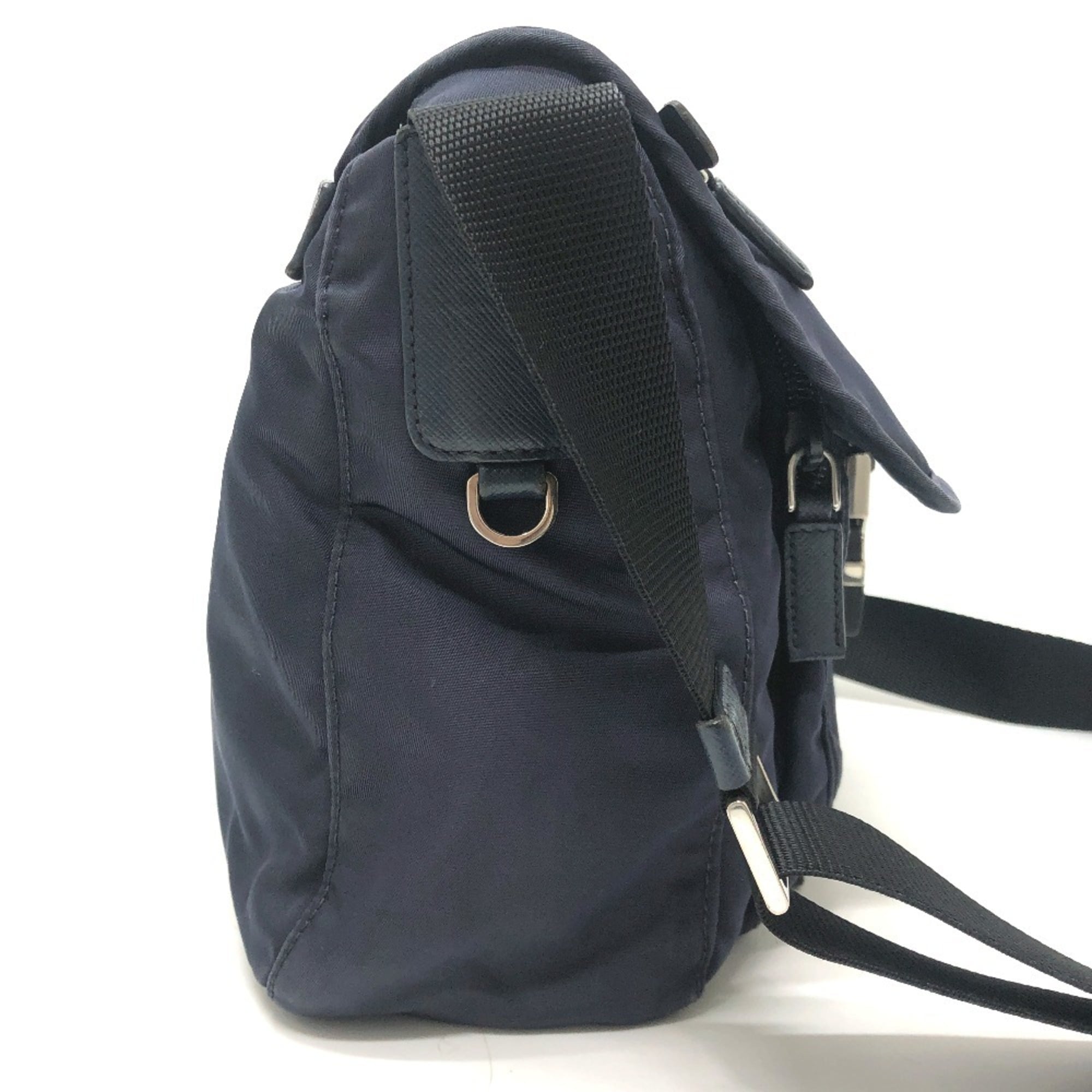 Prada Navy Nylon Shoulder Bag (Pre-Owned)