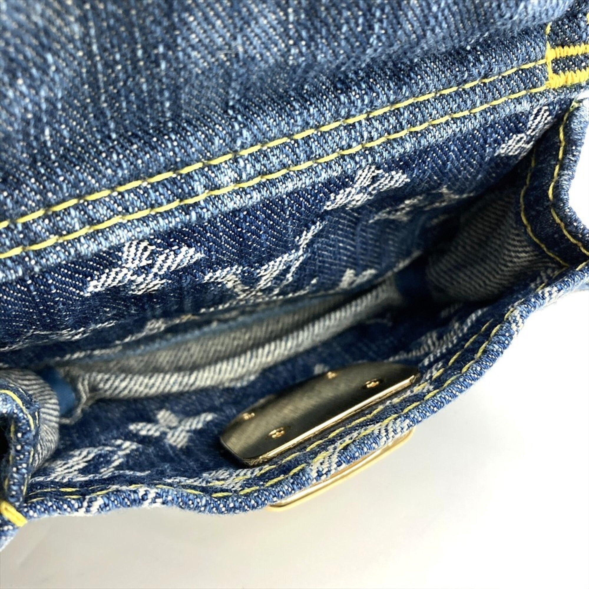 Louis Vuitton Monogram Denim Blue Monogram Denim Shoulder Bag (Pre-Owned)