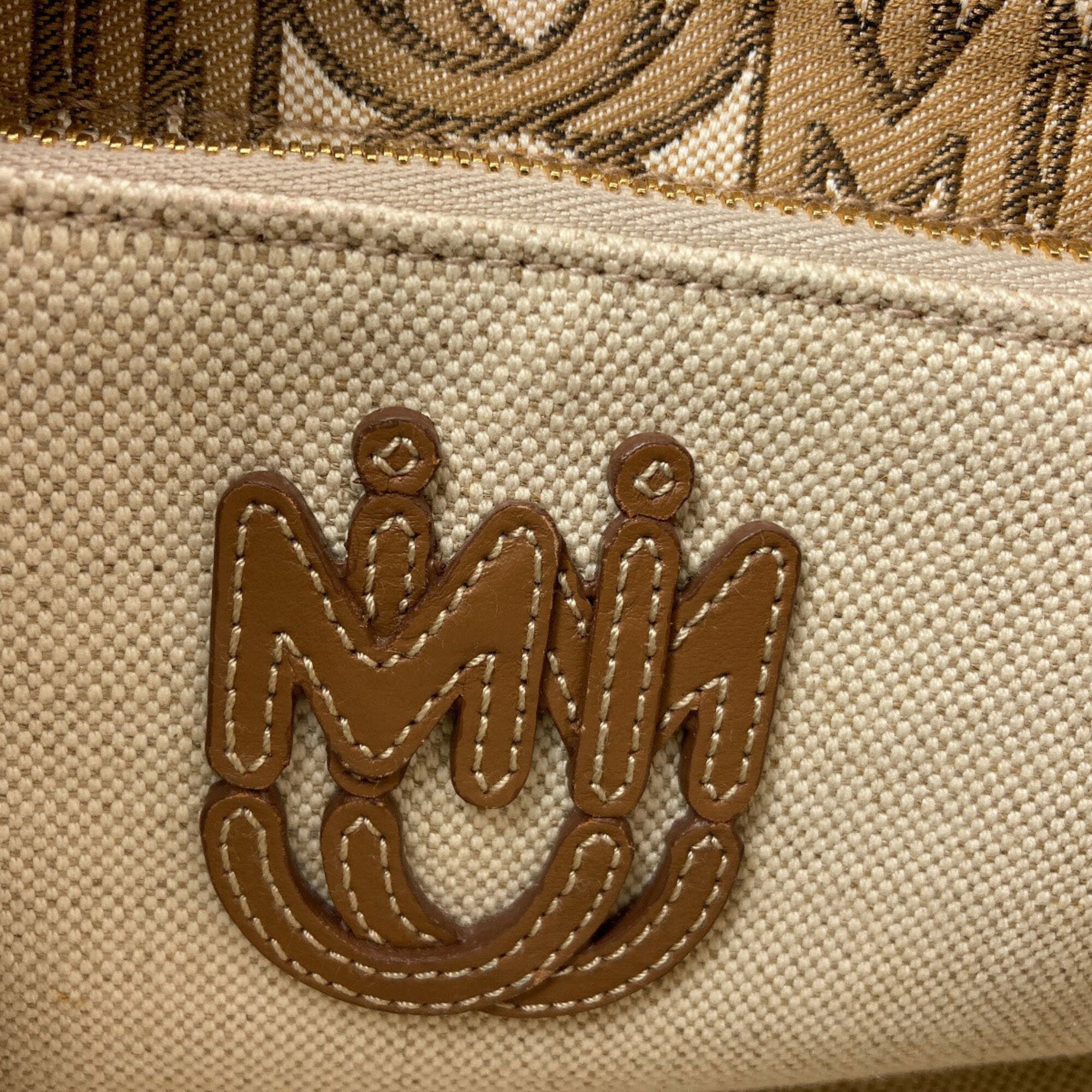 Miu Miu Brown Canvas Handbag (Pre-Owned)