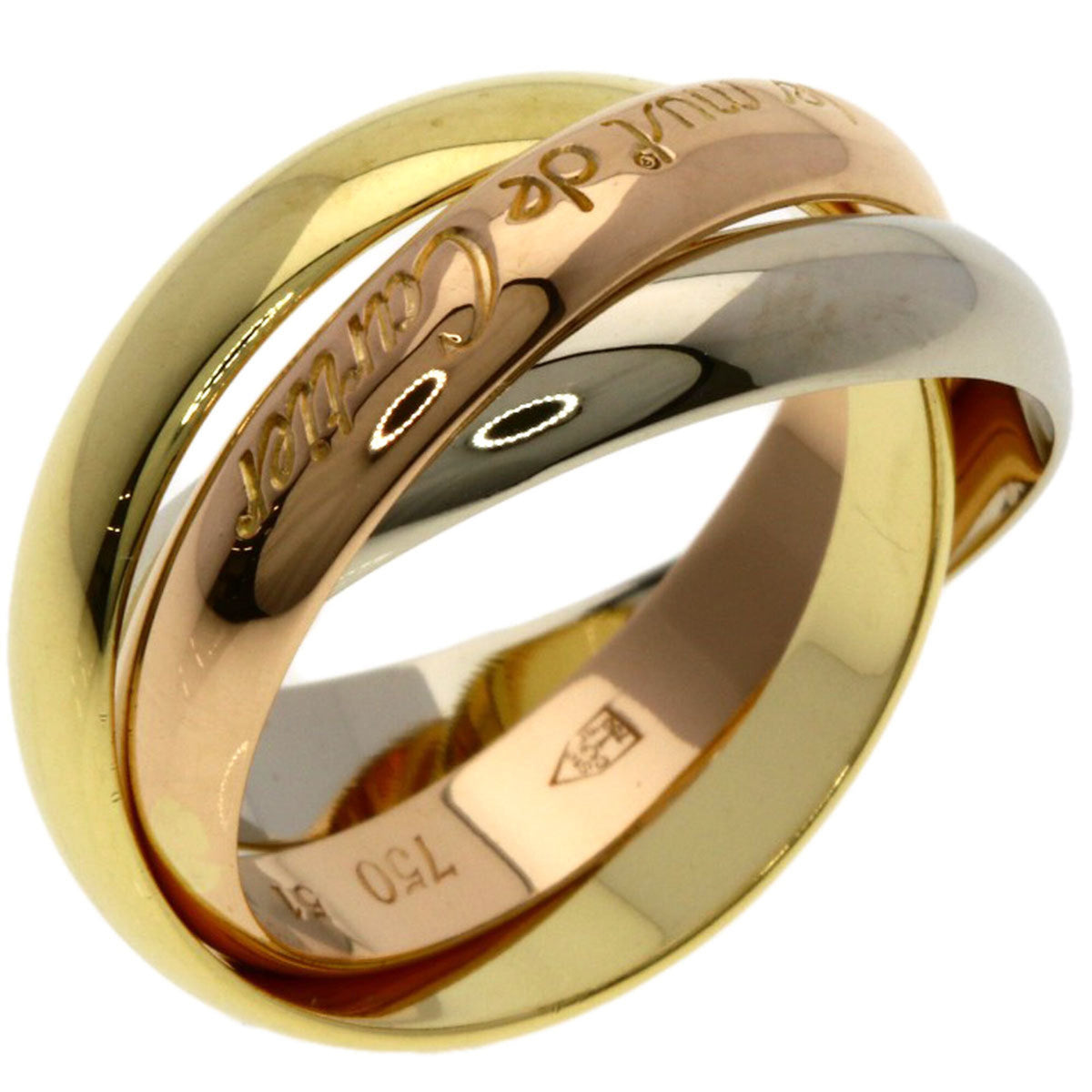 Cartier Trinity Yellow Gold (18K) Pink Gold (18K) White Gold (18K) Band Ring (Pre-Owned)