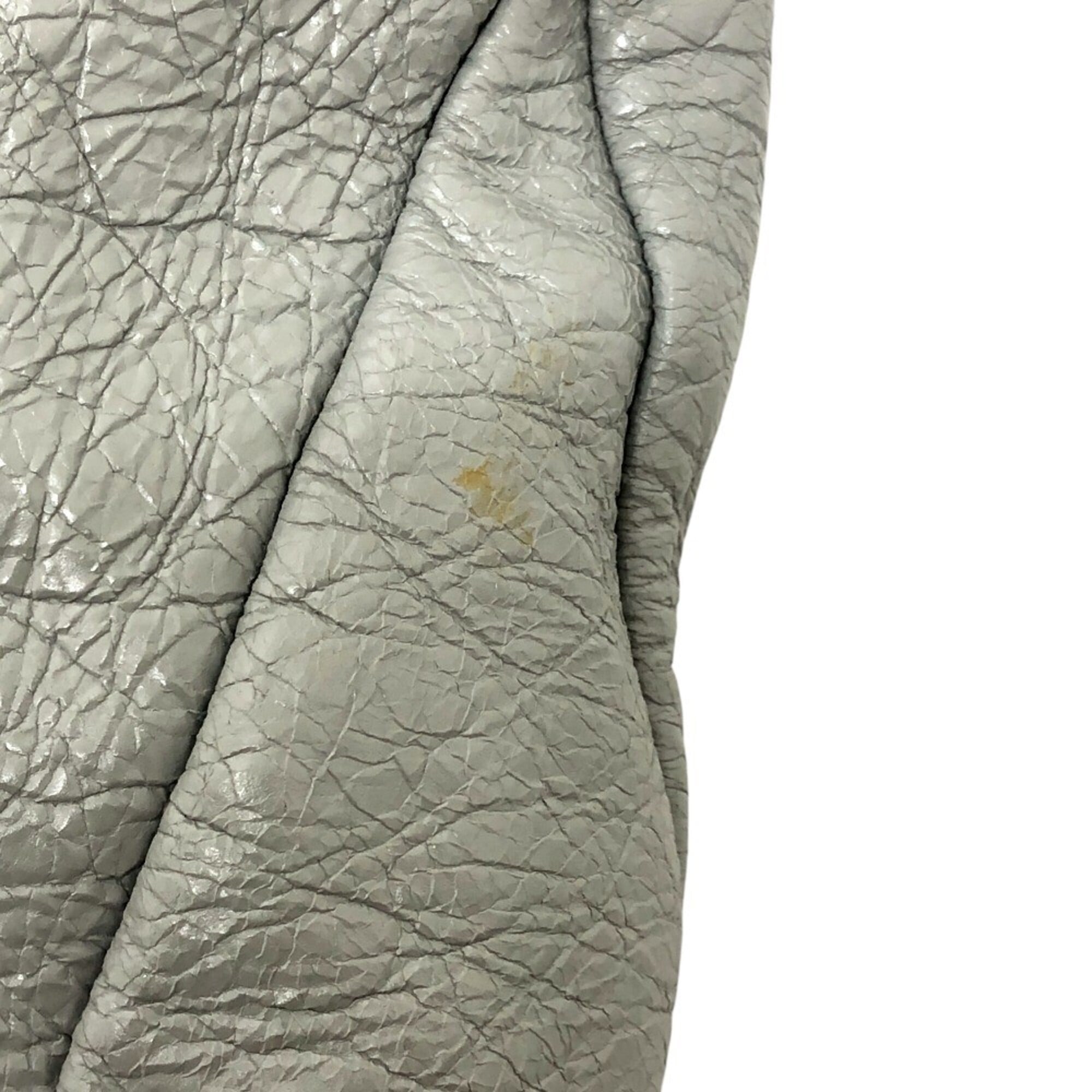 Balenciaga Gray Leather Handbag Shoulder Bag (Pre-Owned)