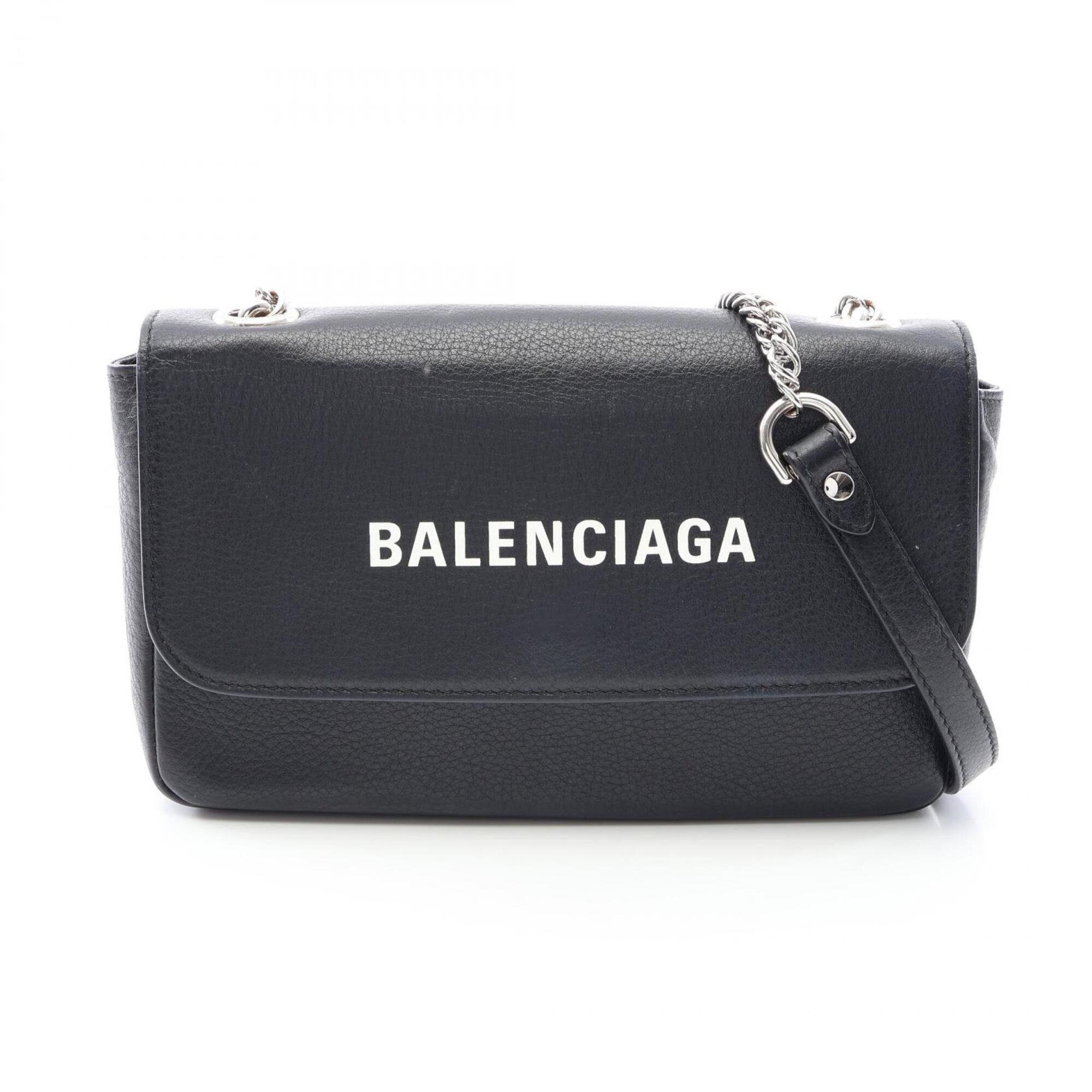 Balenciaga Black Leather Handbag Shoulder Bag (Pre-Owned)