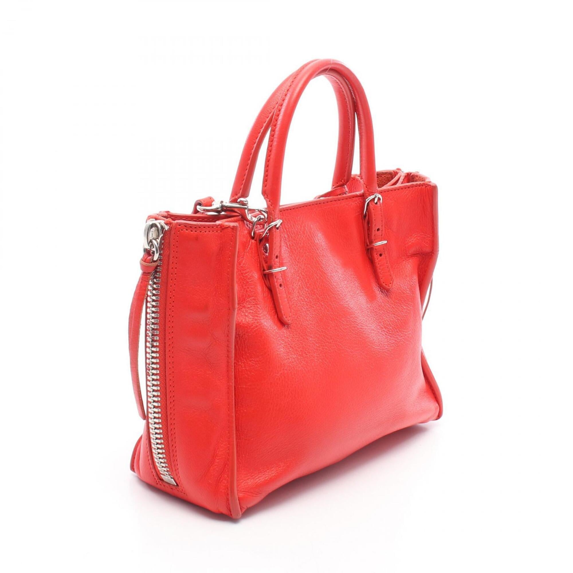 Balenciaga Red Color Leather Handbag (Pre-Owned)