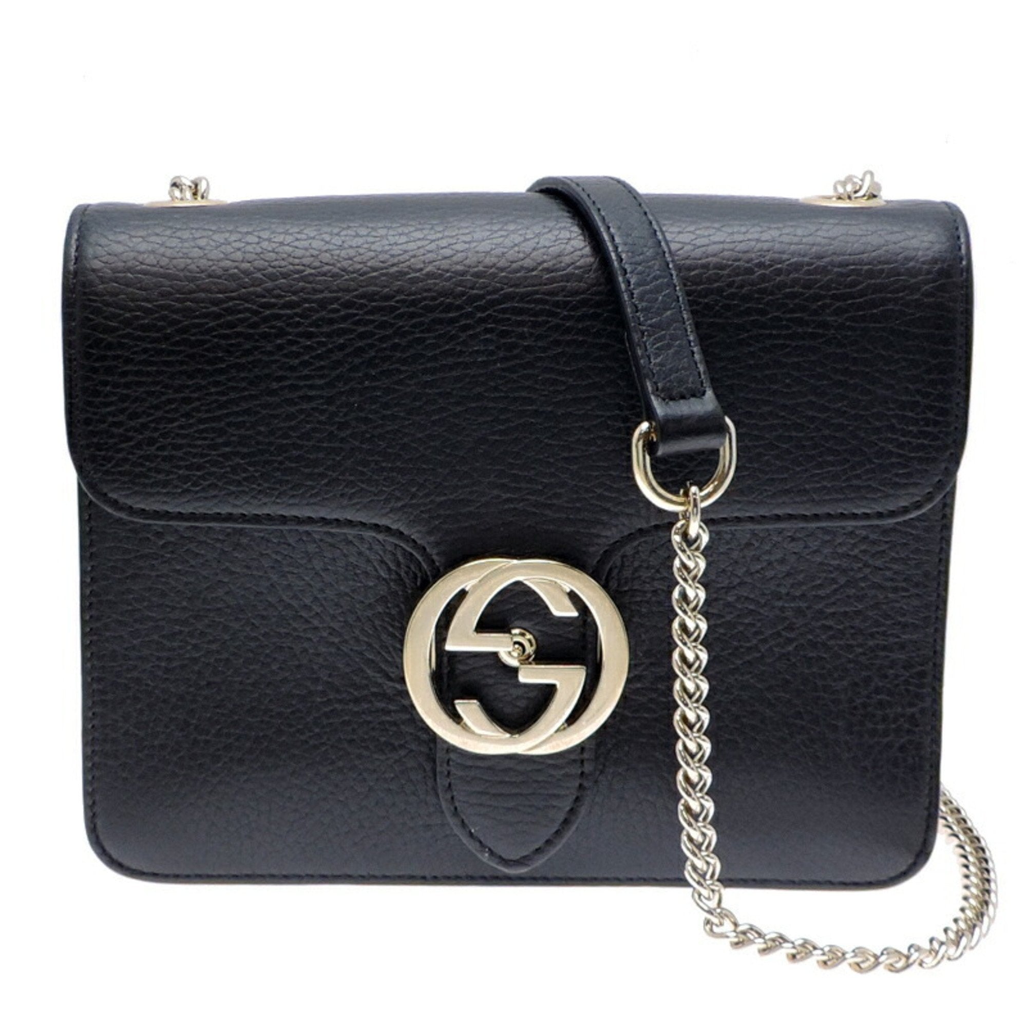 Gucci Black Leather Shoulder Bag (Pre-Owned)