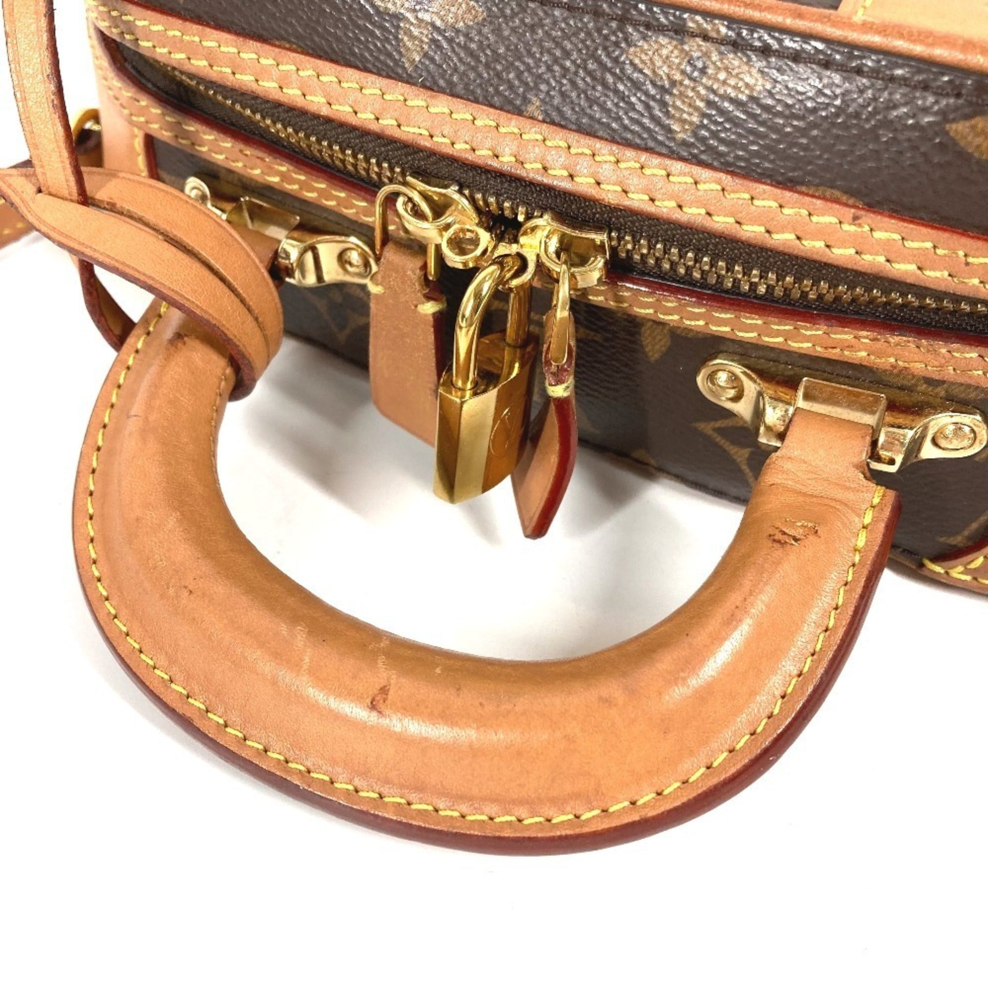 Louis Vuitton Brown Monogram Boston Bag Handbag Shoulder Bag (Pre-Owned)