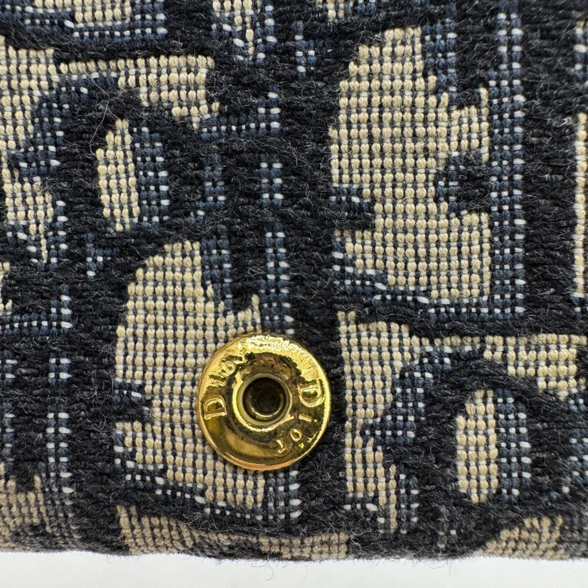 Christian Dior Navy Canvas Wallet (Tri-Fold) (Pre-Owned)