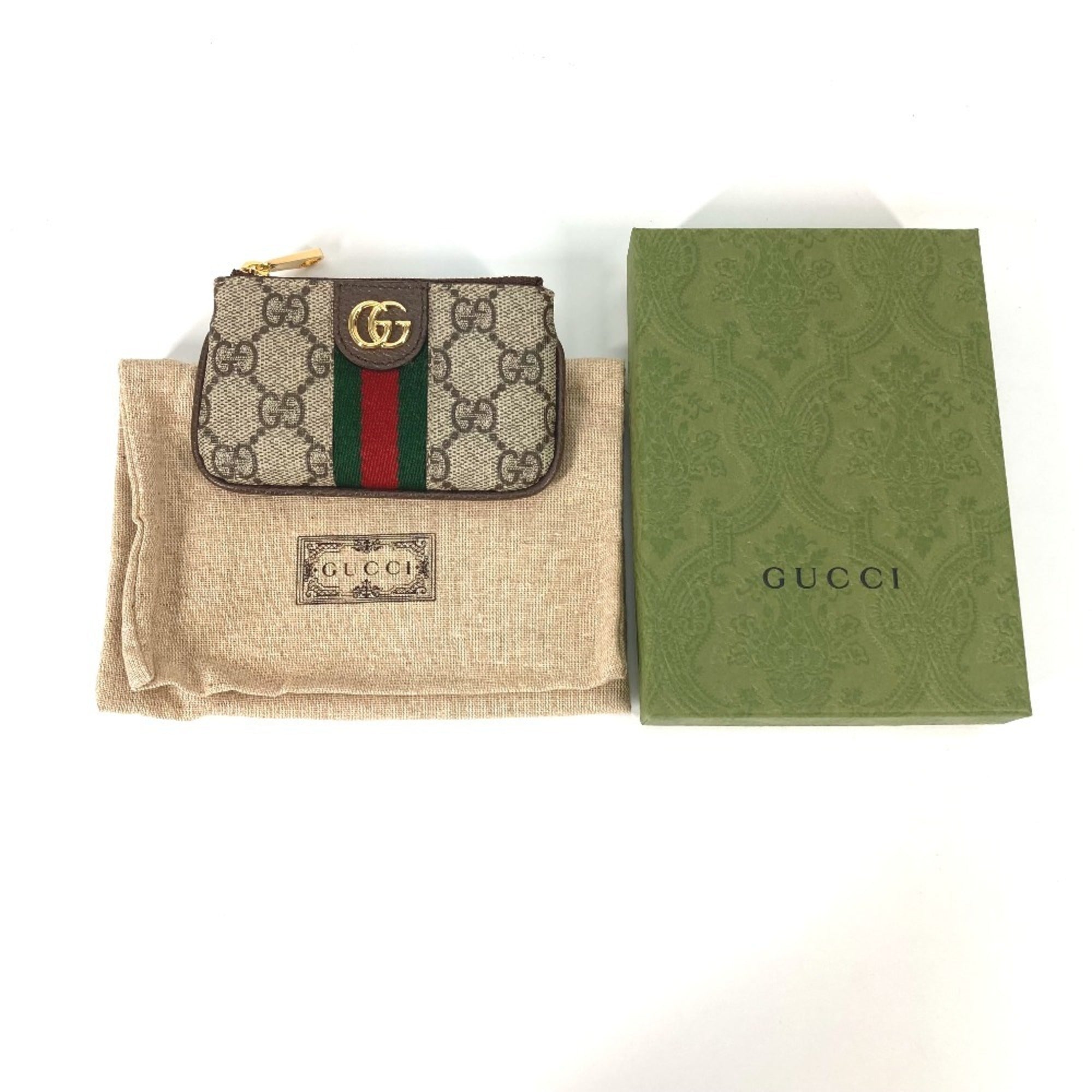 Gucci Beige Gg Supreme Coin Purse/Coin Case (Pre-Owned)