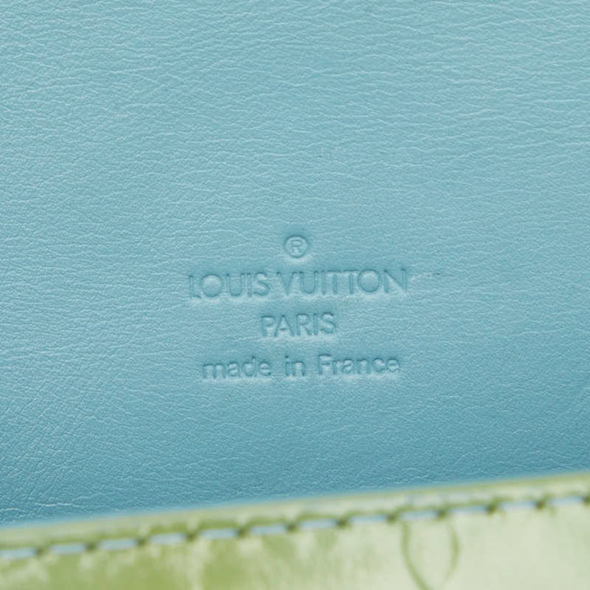 Louis Vuitton Monogram Vernis Baby Blue Green Patent Leather Shoulder Bag (Pre-Owned)