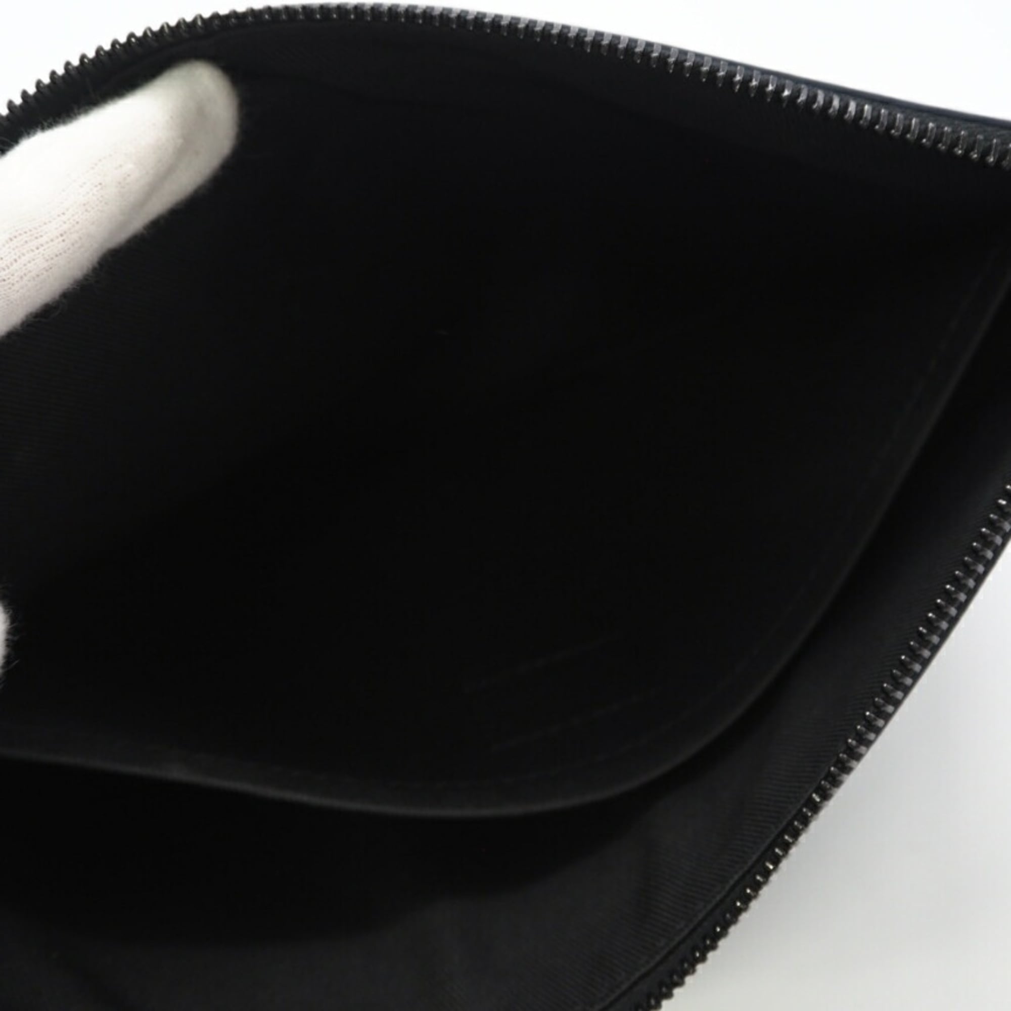 Louis Vuitton Blue Coated Canvas Clutch Bag (Pre-Owned)