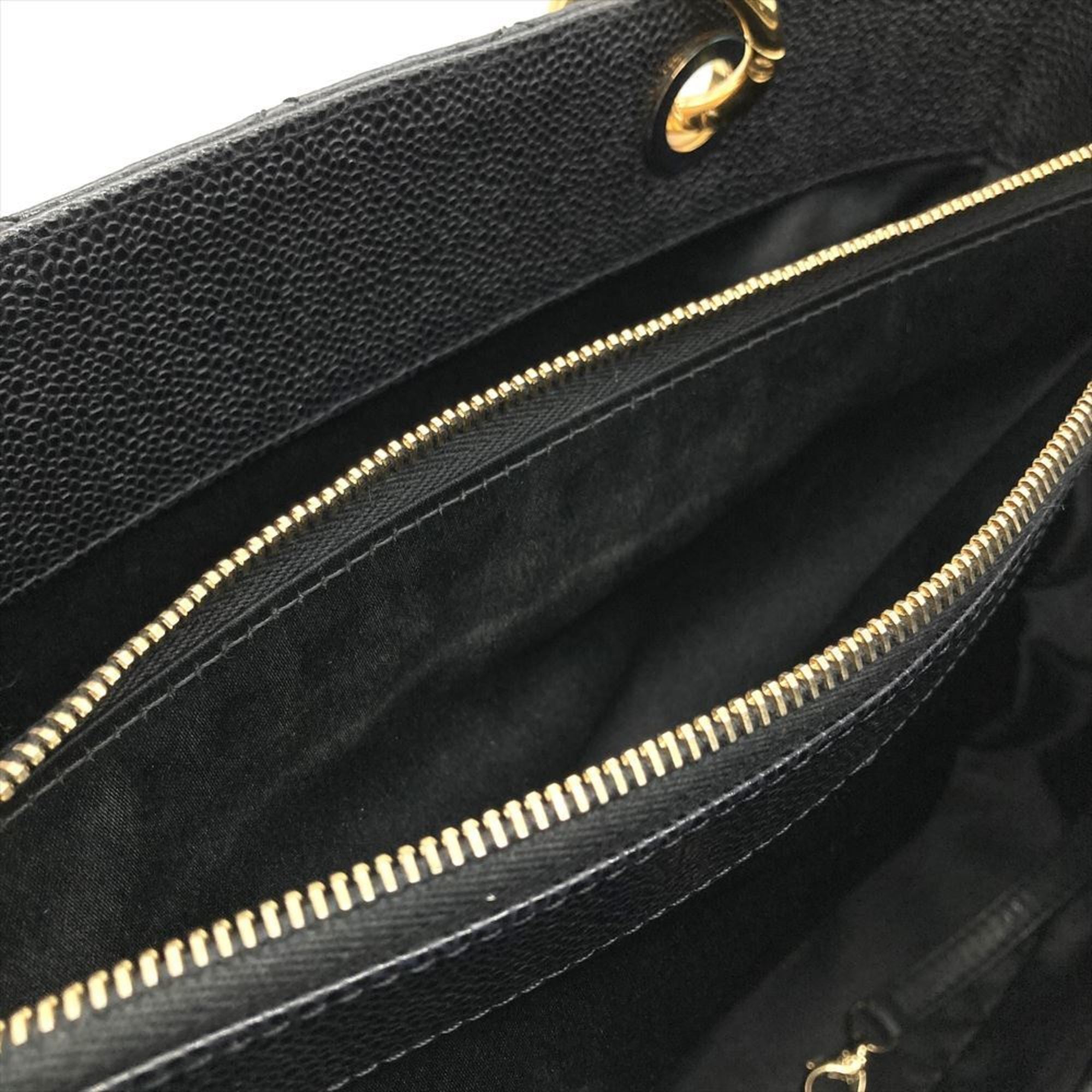 Chanel Black Grained Calfskin Tote Bag (Pre-Owned)