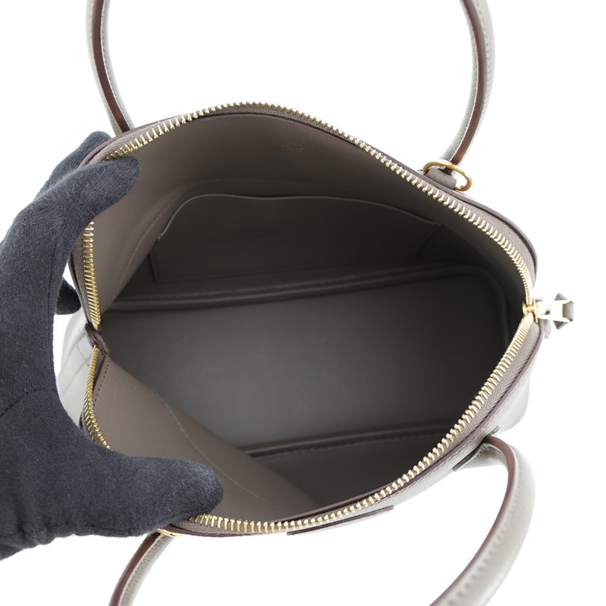 Hermes Etain Epsom Leather Handbag Shoulder Bag (Pre-Owned)