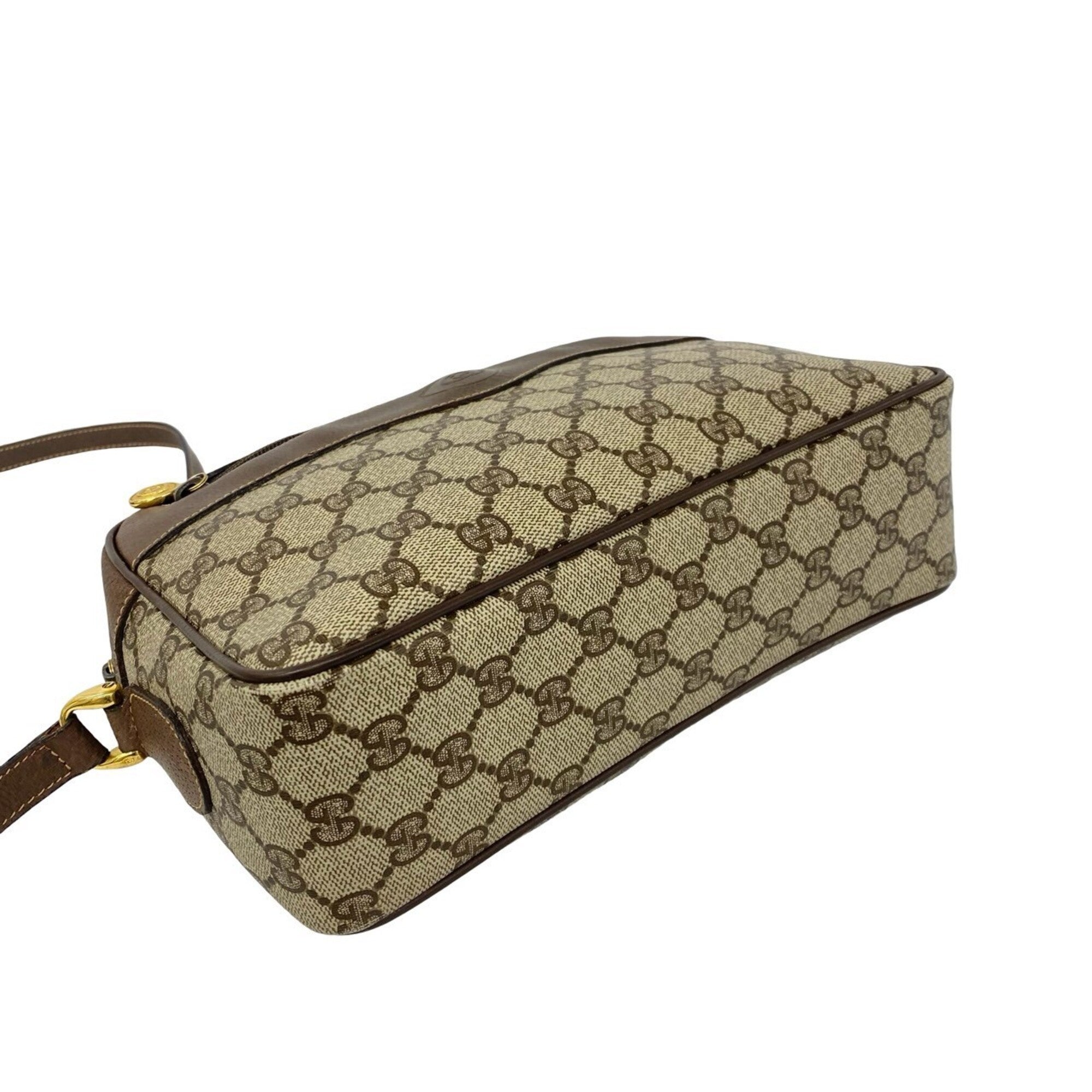 Gucci Brown Leather Pvc Pochette Shoulder Bag (Pre-Owned)
