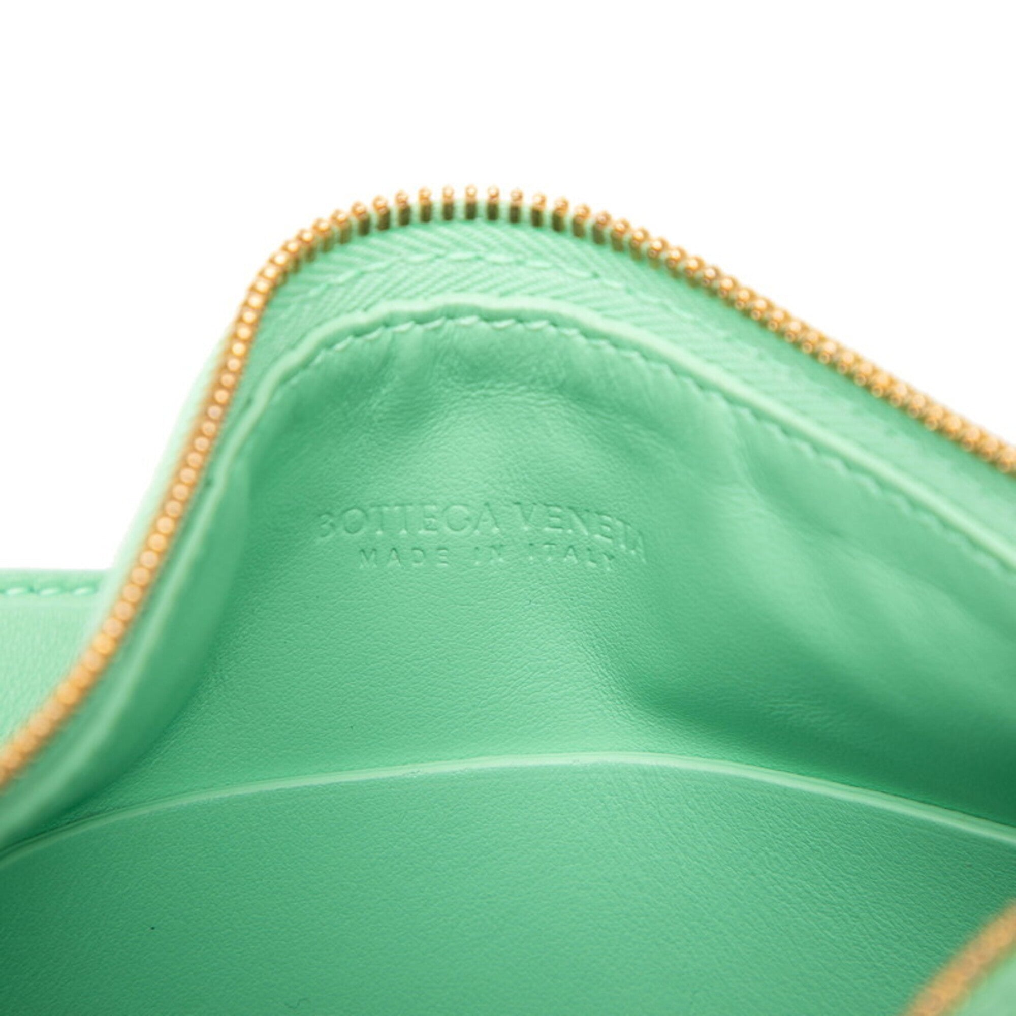 Bottega Veneta Green Leather Handbag Shoulder Bag (Pre-Owned)