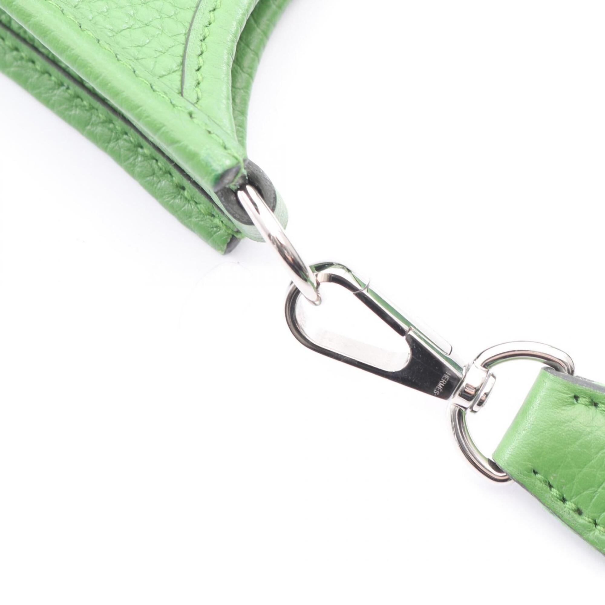 Hermes Green Vert Taurillon Clemence Leather Shoulder Bag (Pre-Owned)