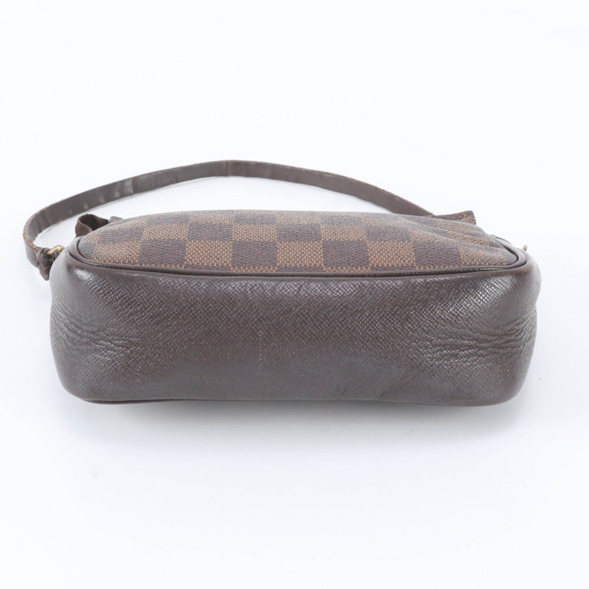 Louis Vuitton Brown Ebene Leather Coated Canvas Handbag Pouch (Pre-Owned)