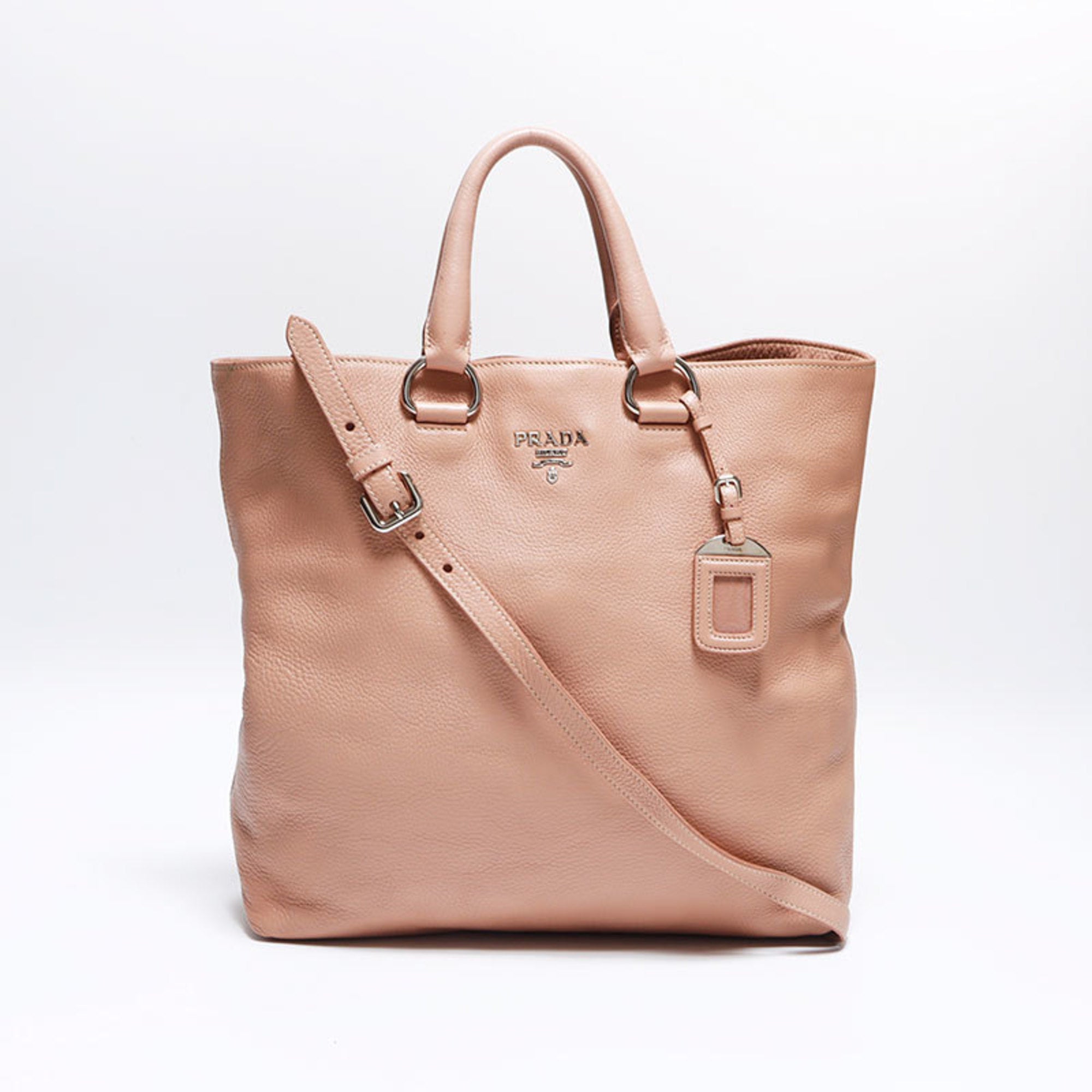 Prada Pink Leather Shoulder Bag (Pre-Owned)