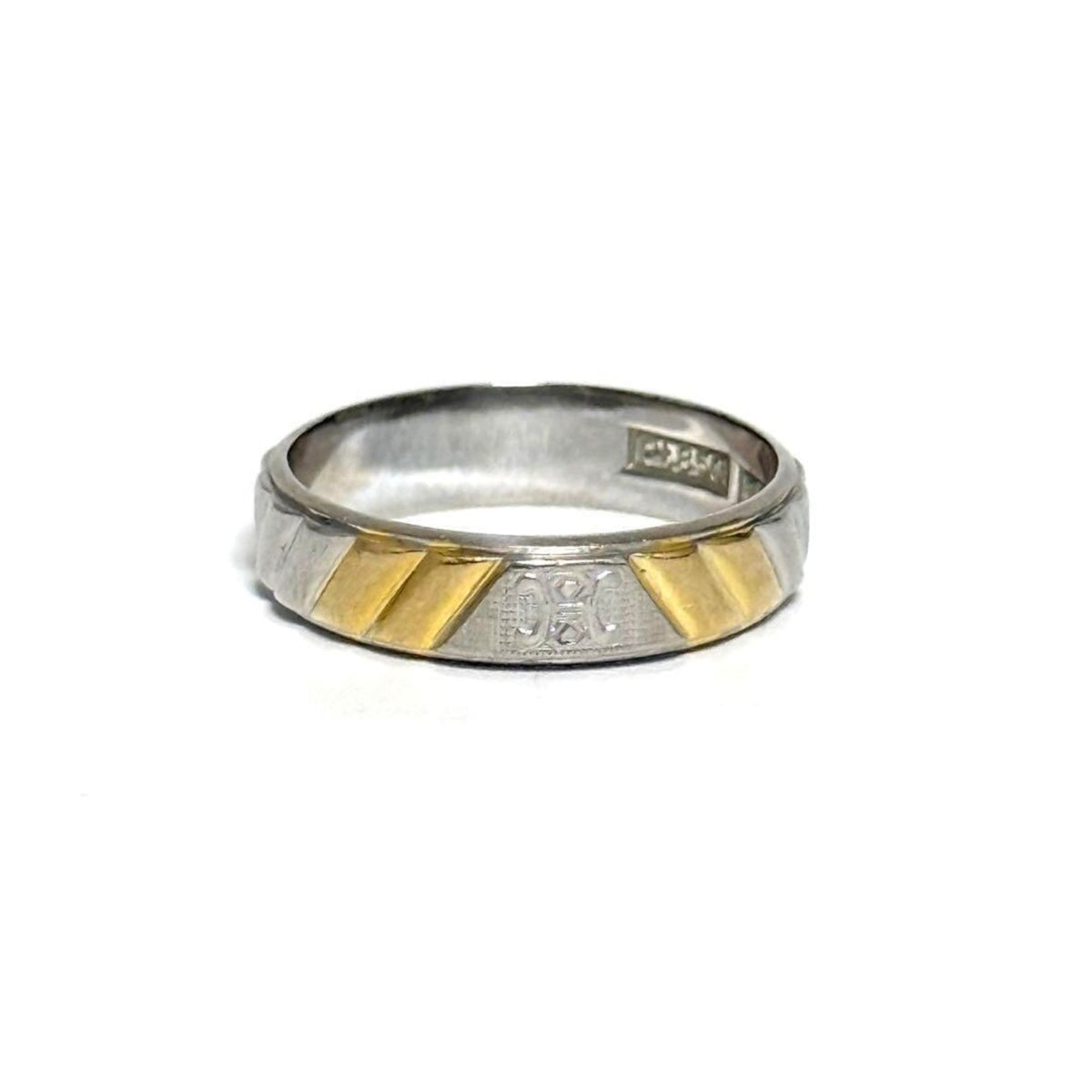 Celine Yellow Gold (18K) Platinum 950 Band Ring (Pre-Owned)