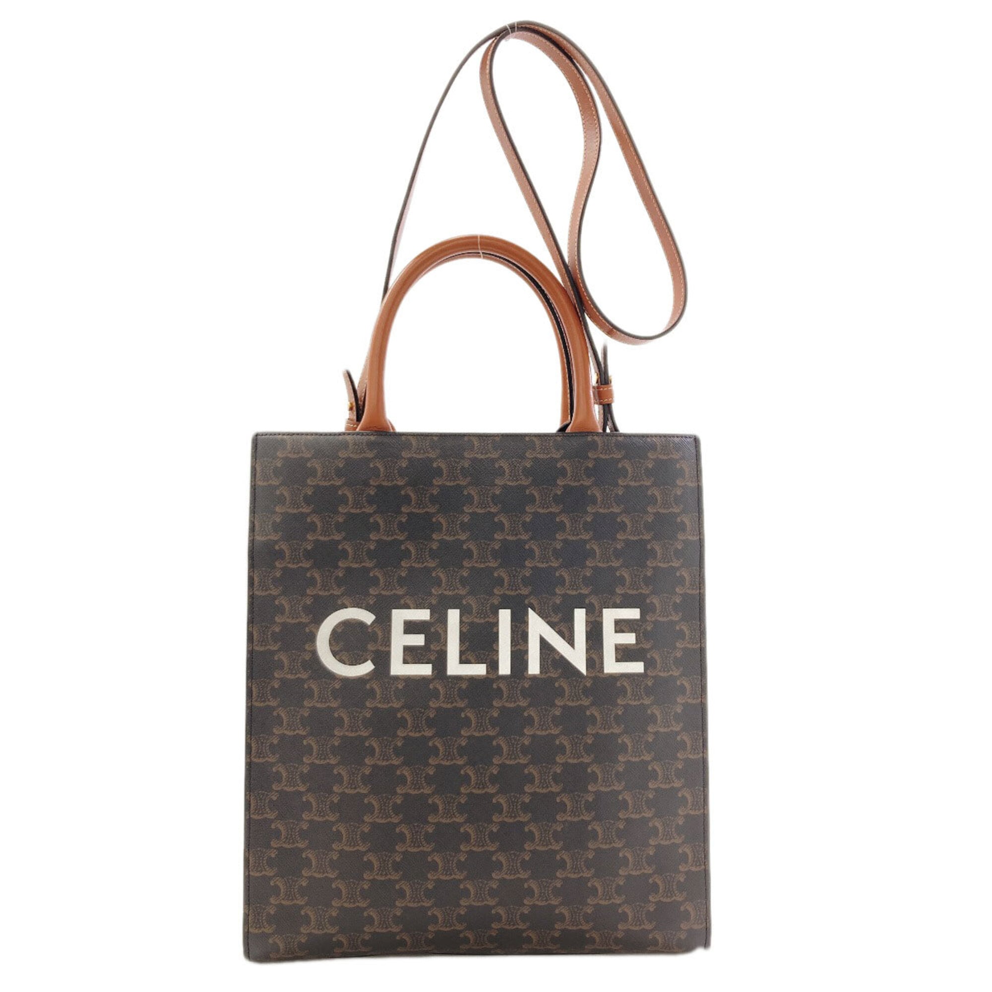 Celine Brown Pvc Tote Bag (Pre-Owned)
